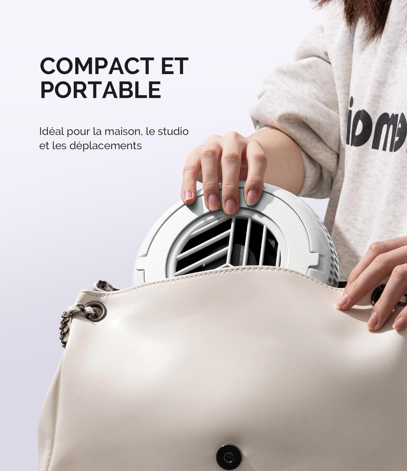 MelodySusie Aspirateur Ongle Portable HProA - 6000 tr/min Mini Aspirateur à poussière avec 30 Filtres aspirateur de table Ventilateur pour Ongles pour débutants et Salons, Blanc