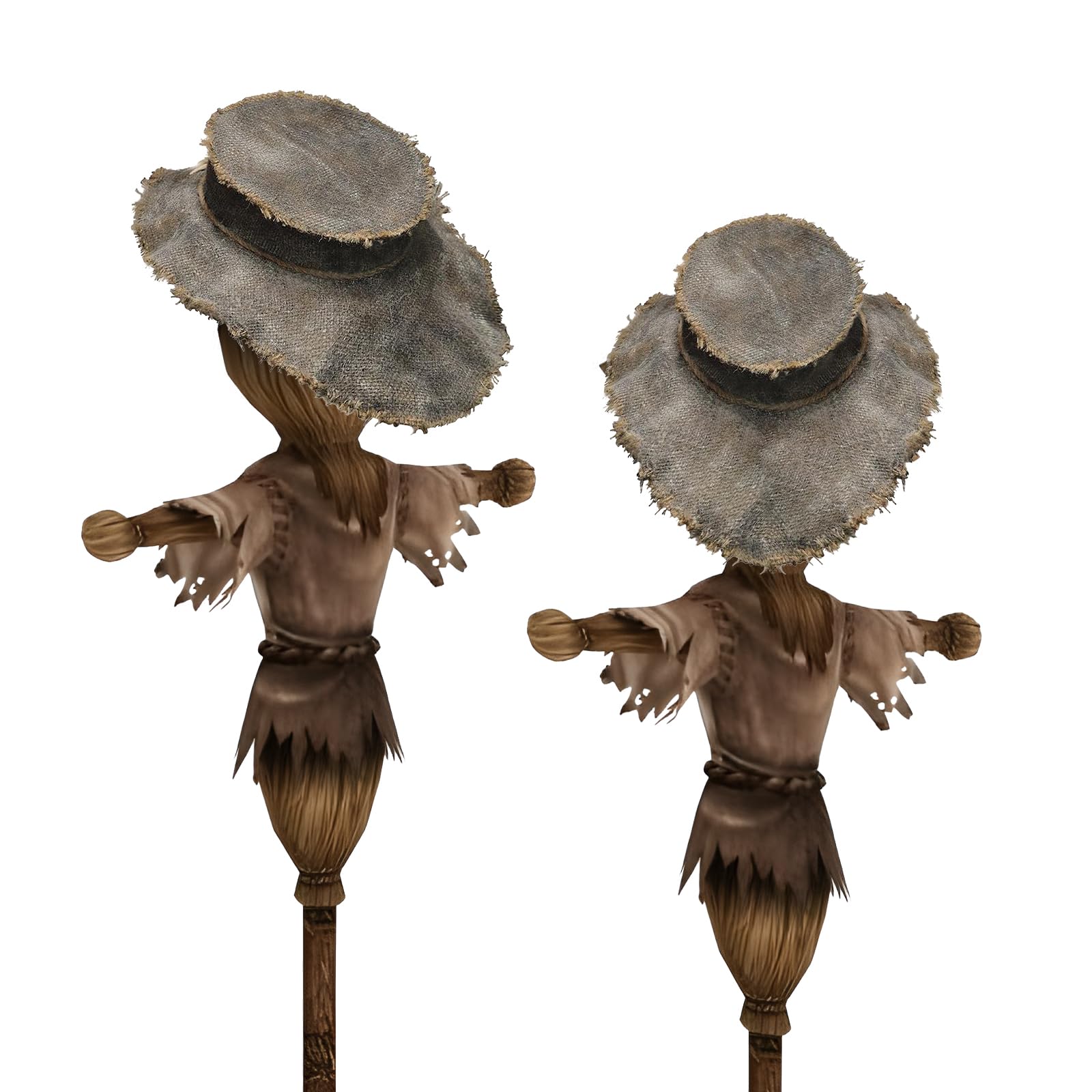 Halloween Costume Scarecrow Headwear Scary Skull Burlap Straw Hat Witch Wizard Demon Cap Creepy Zombie Prop Easter Devil Ghost House Scary Scene Decor Halloween Cosplay Party Fancy Dress Up Accessory - Image 4