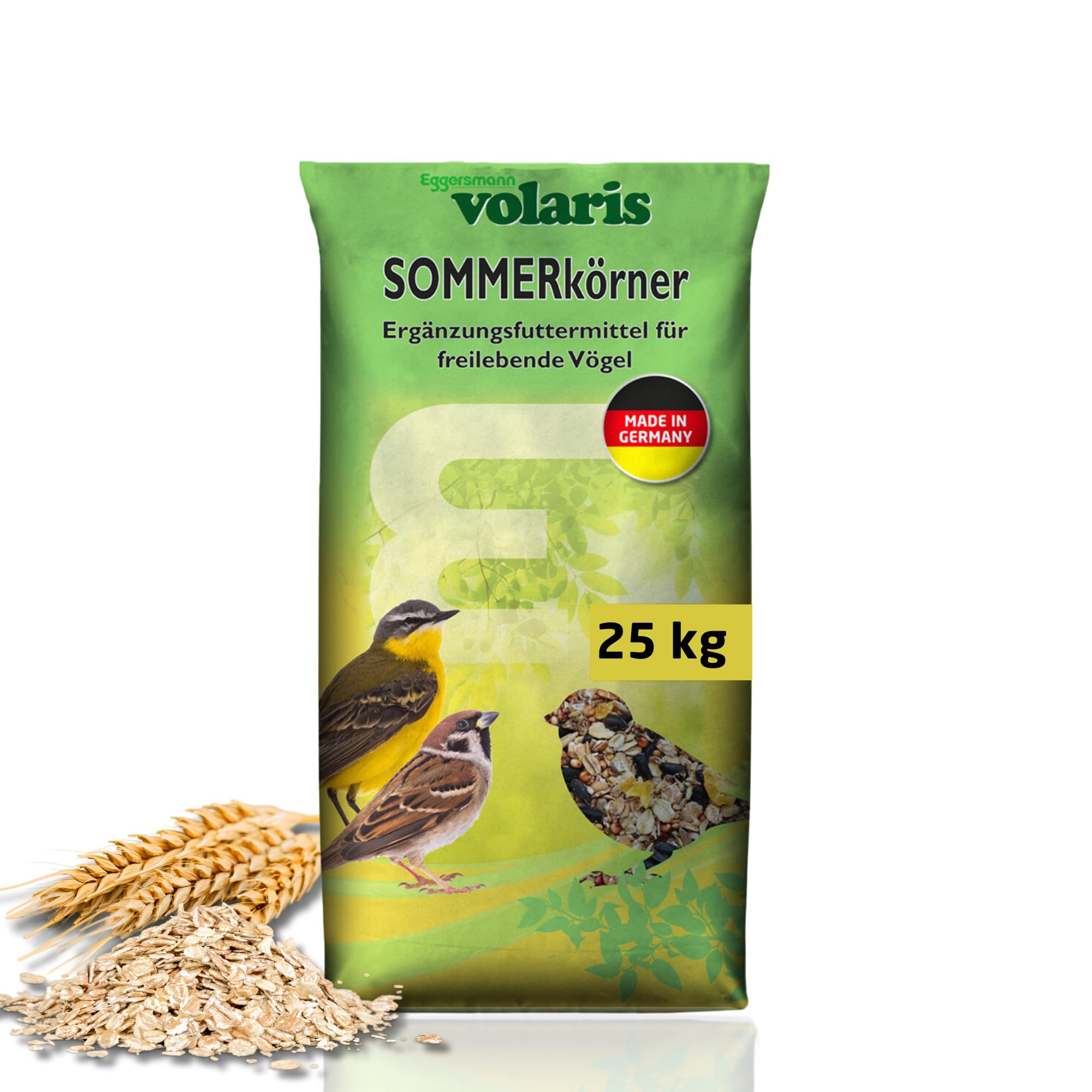 Eggersmann volaris Vogelfutter Wildvögel ganzjährig [Sommerkörner] 25 kg – Streufutter für Wildvögel – Wildvogelfutter mit niedrigem Fettgehalt – Vogelfutter ohne Erdnüsse ideal zur Aufzucht