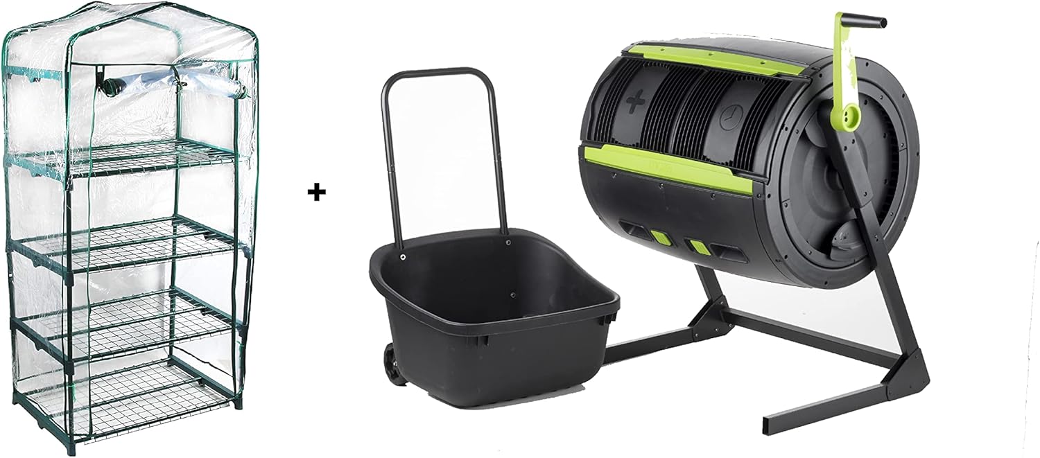 Amazon Exclusive Combo Maze 65 Gallon Compost Tumbler