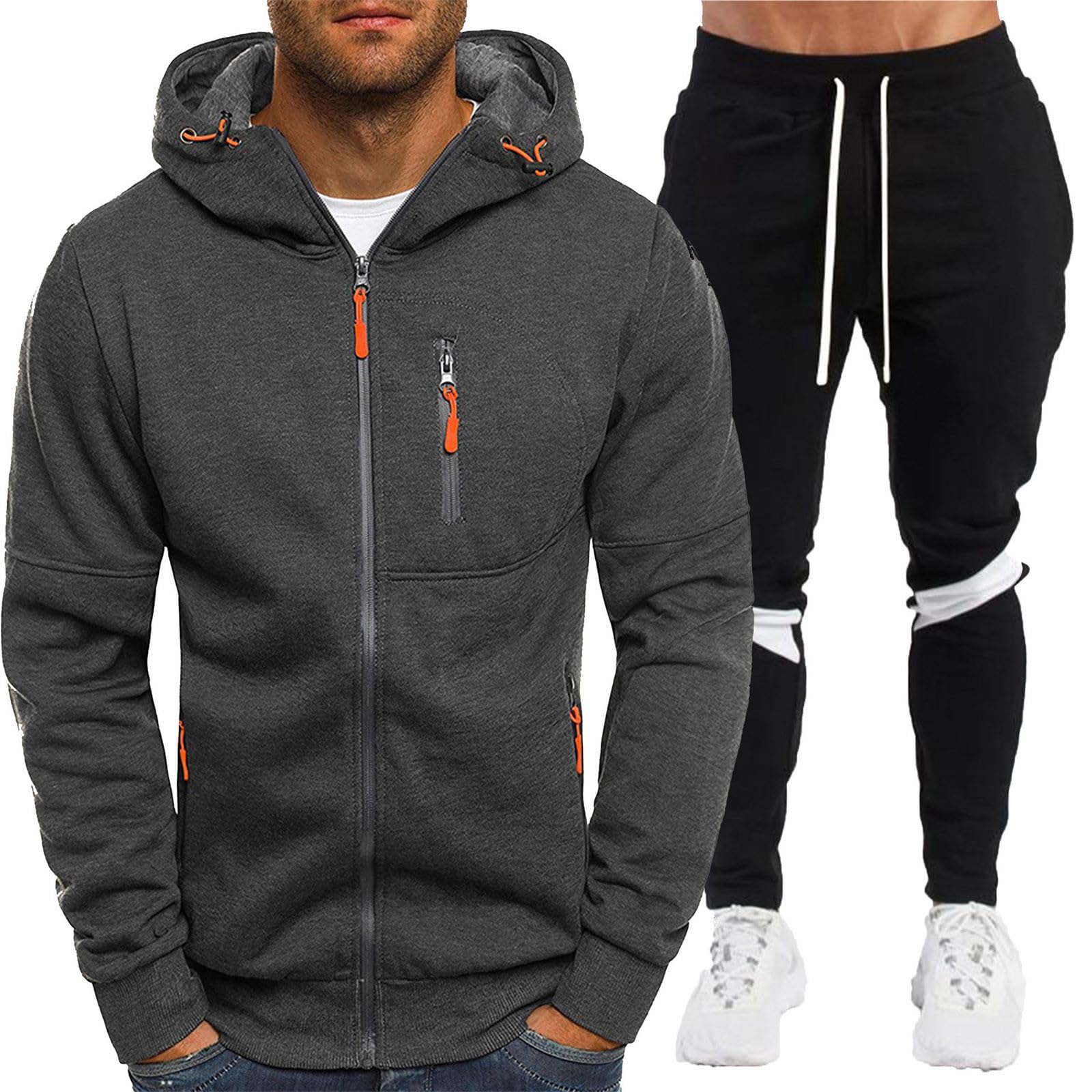 Survêtement homme ensemble jogging slim confortable avec manches longues