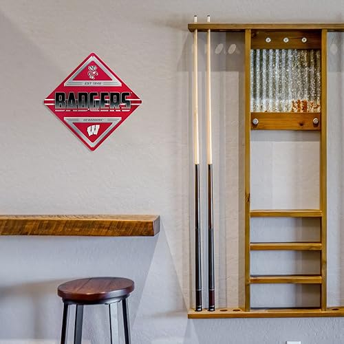 Miniatura 230 de Rico Industries NCAA - Letrero de metal estándar de 16.5 x 16.5 pulgadas, decoración del hogar, dormitorio, oficina, cueva de hombre