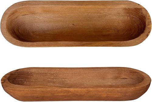 16“ Long Wood Dough Bowl 16 x 5.8 x 2in