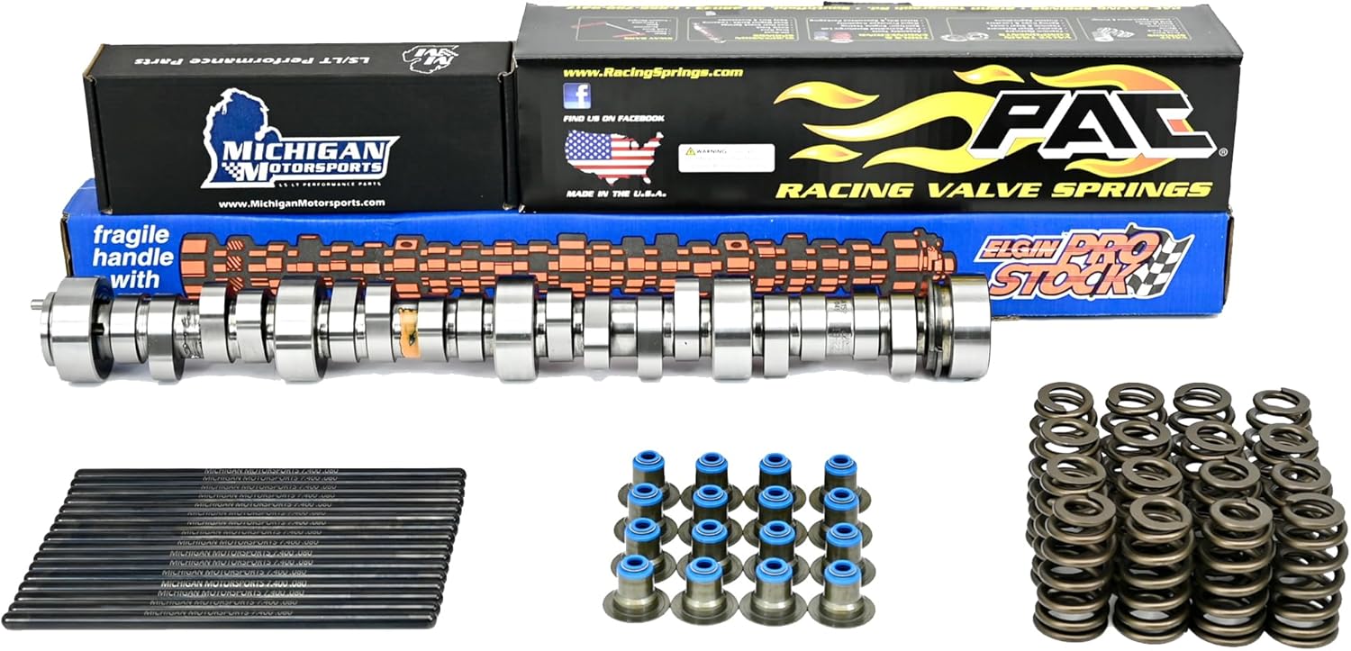 Sloppy Mechanics Stage 1.5 Camshaft -Fits 4.8 5.3 5.7 6.0 6.2 LS LS1 LS2 LQ4 LQ9 Elgin E-1839-P (Camshaft, Springs, Seals, Pushrods)