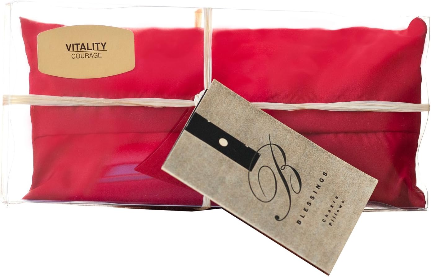 Courage- Root Chakra Pillow - Red Yoga Silk Eye Pillow | Cinnamon, Cloves, Black Pepper