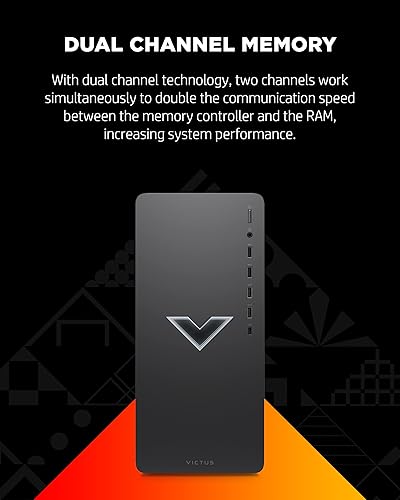 Miniatura 4 de HP Victus 15L Gaming Desktop Bundle PC, AMD RX6400 Graphics, AMD Ryzen 5 5600G, 32GB SDRAM, 1TB SSD, Windows 11 Home OS, iluminación RGB, Wi-Fi y