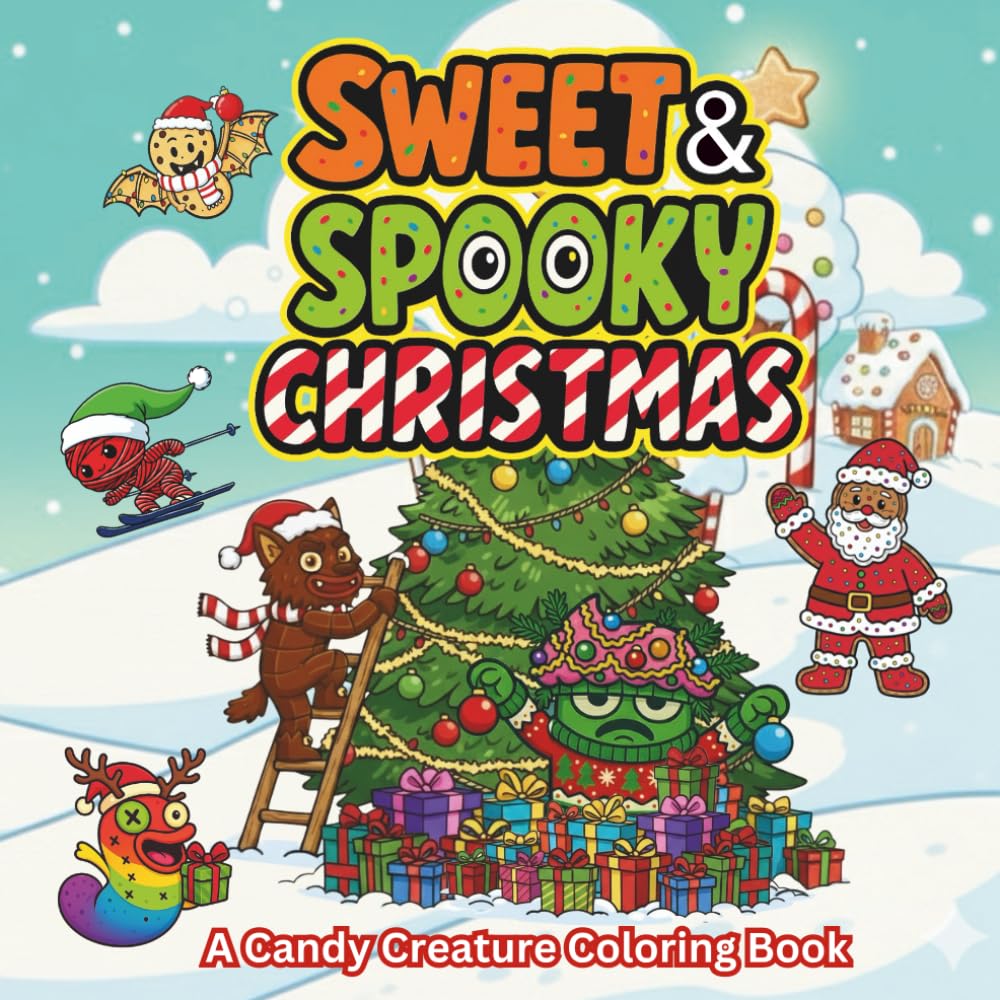 Sweet & Spooky Christmas: A Candy Creature Coloring Book