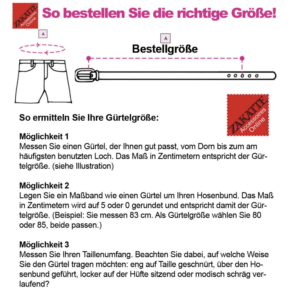 • Damen Ledergürtel mit H-Schnalle Hüftgürtel Taillengürtel Damengürtel Ledergürtel BS078
