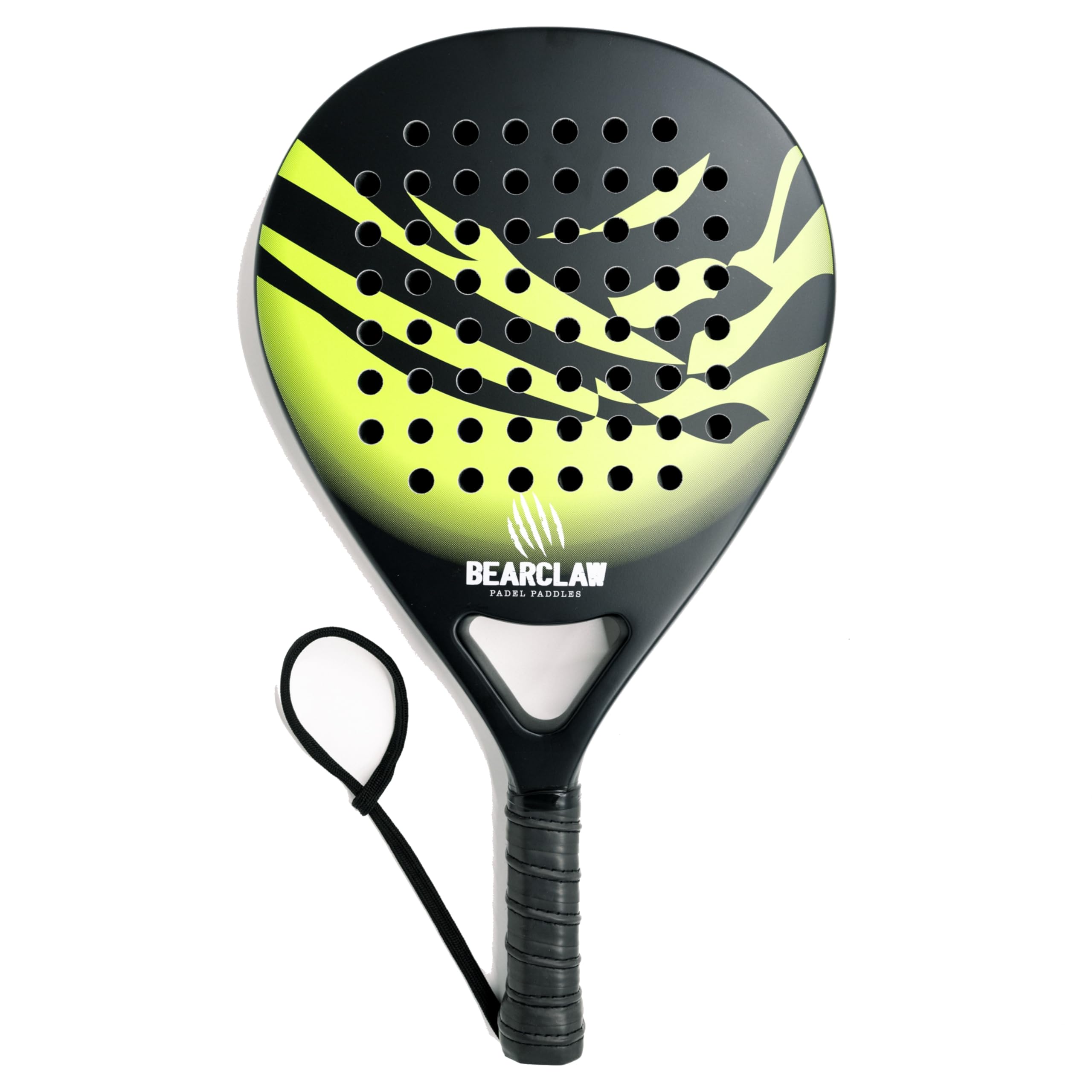 Bearclaw Padel Racket Carbon Fiber Surface with EVA Memory, Flex Foam Core - Lightweight Padel Racquet