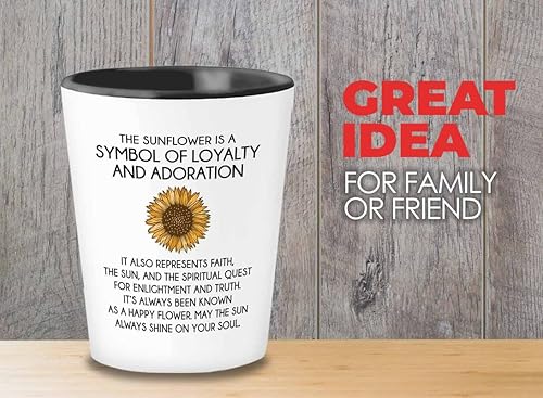 Miniatura 2 de FLairy Land Vaso de chupito de afirmación diaria de 1.5 onzas Adoración de girasol Regalo divertido para recordatorio, compañero de trabajo,