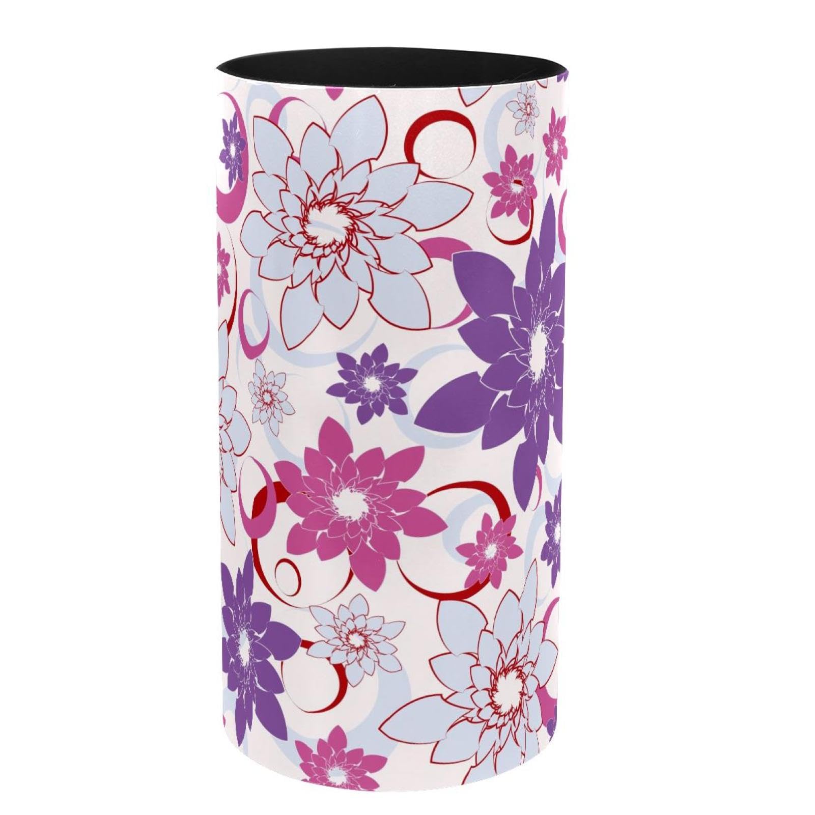 Porte-stylos pour bureau et boîte à musique à motif de fleur abstrait