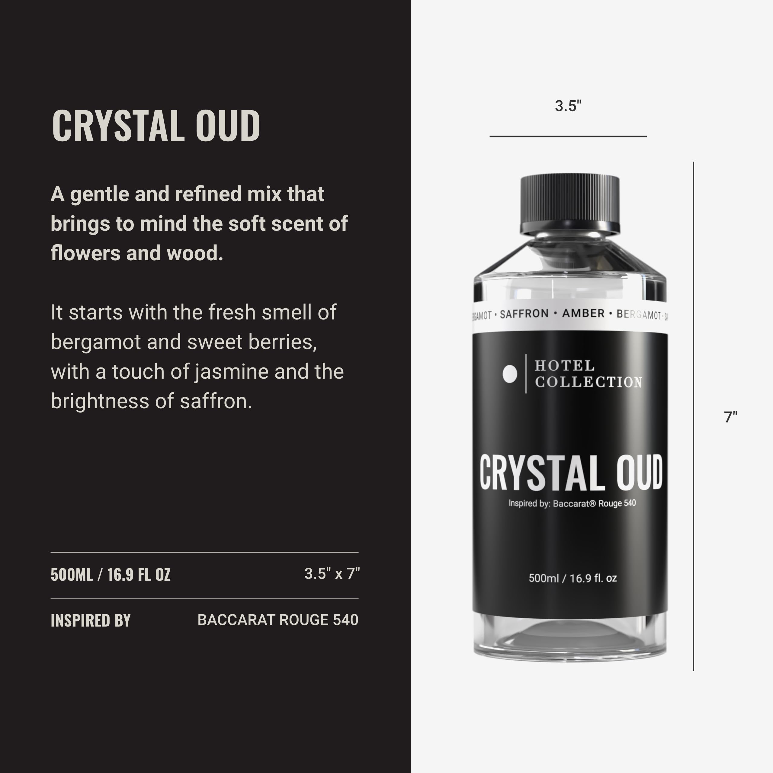 Olejki zapachowe z kolekcji Hotel (50 cl, Crystal Oud)