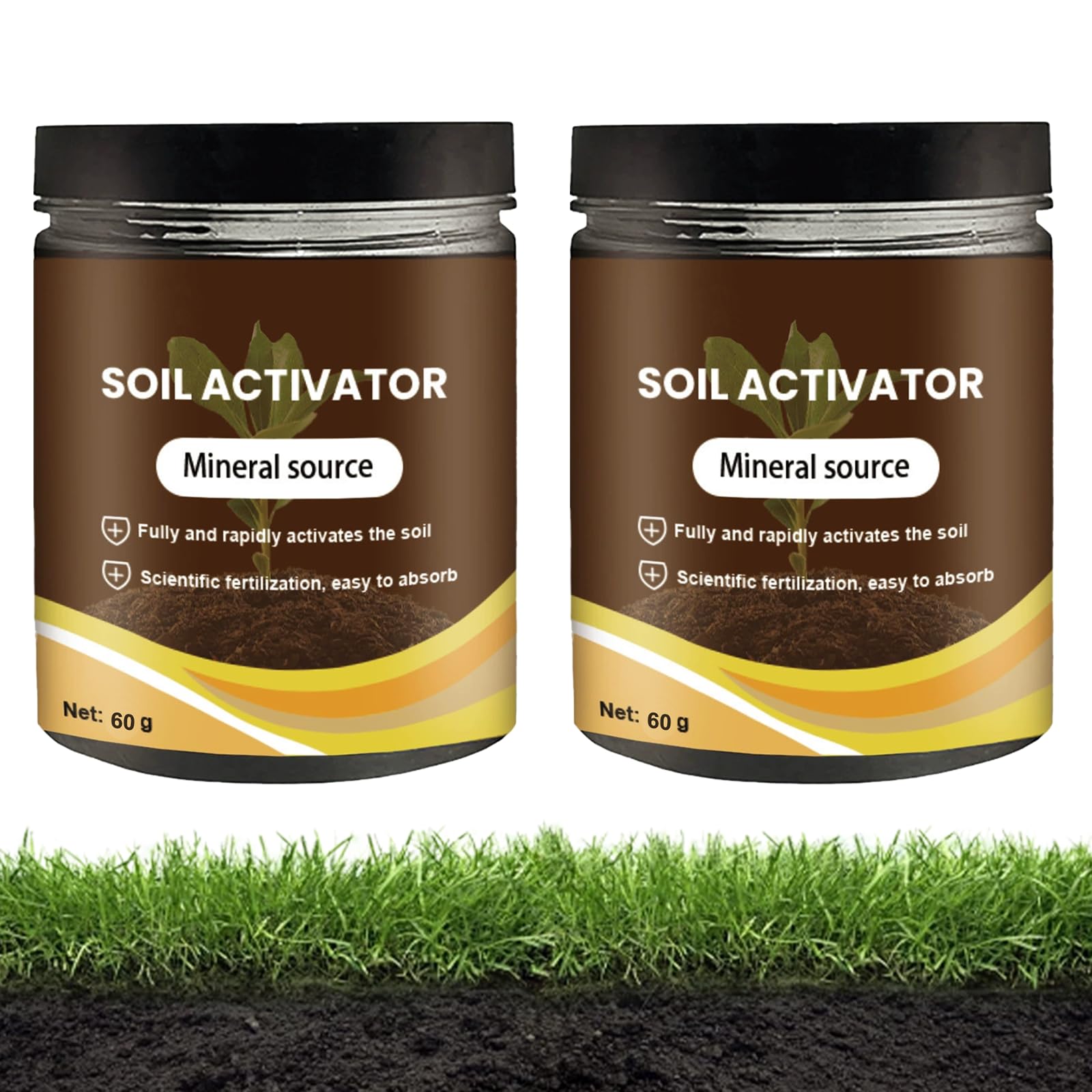 2 Pack Soil Activated Treasure Soil, 2026 New Organic SoilActivator And Plant Fertilizer For Grass Raised Garden Beds,SoilPenetrant and Wetting Agent For Root Growth Prevent Compaction