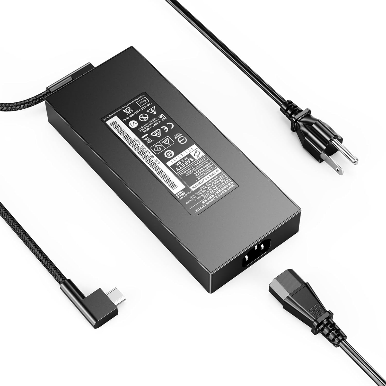 280W 19.5V 14.36A Gan Charger for Razer Blade 16 18 RZ09-0483 RZ09-0484 RTX 4070 4080 4090 with AC Power Supply Adapater Cord