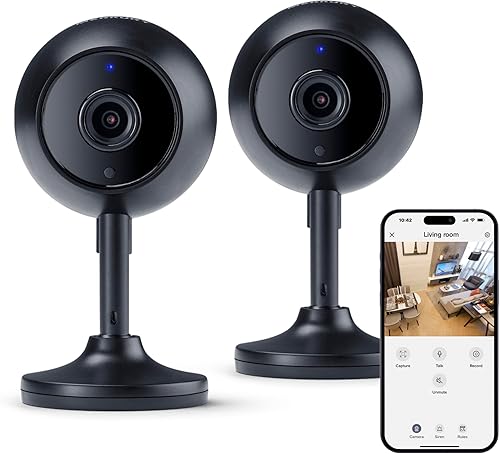 Miniatura 9 de Merkury Smart Cámara de seguridad HD de 1080p, cámara de seguridad WiFi para vigilancia en interiores con detección de movimiento, audio