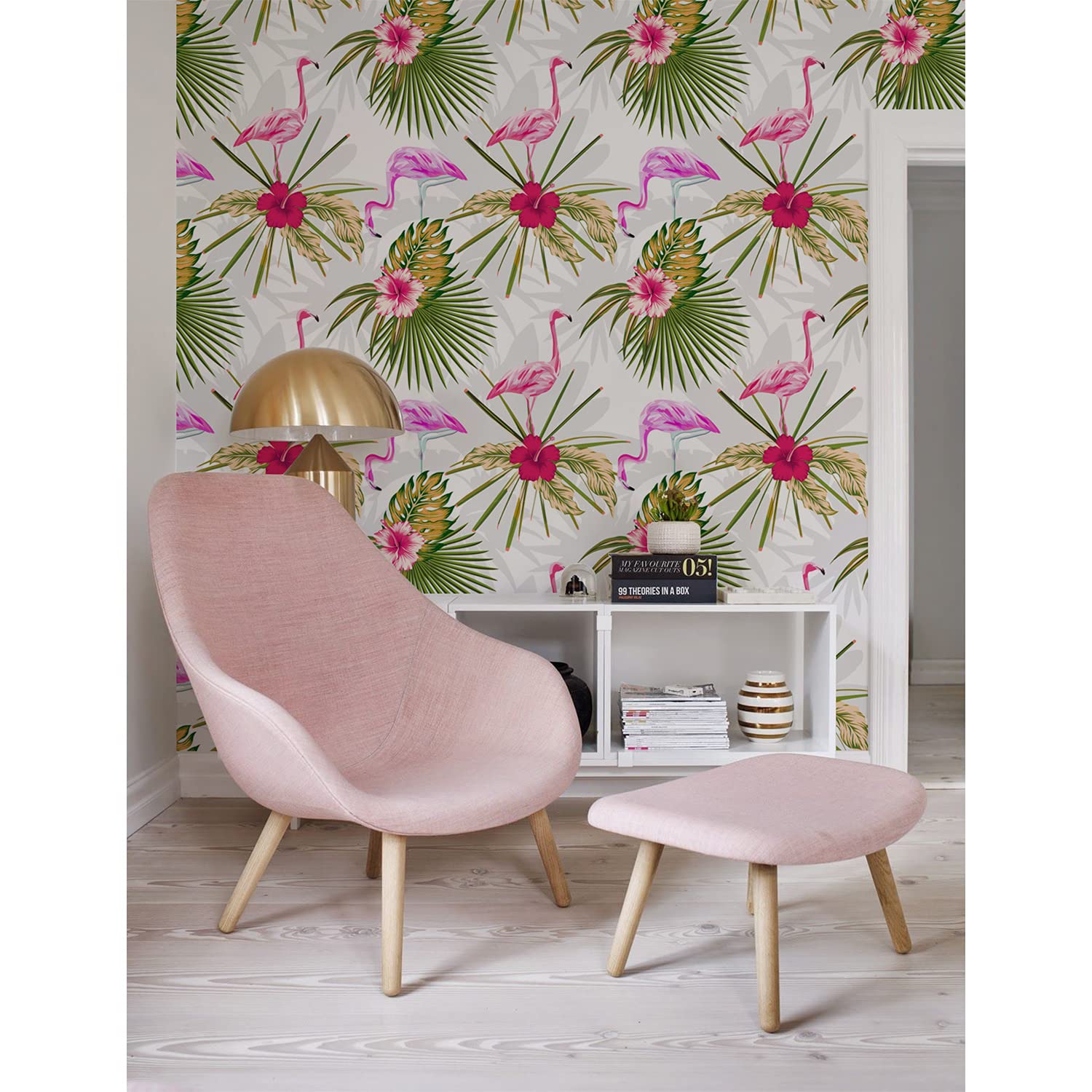 Papier Peint Muralo Latex Fleurs Oiseaux Décoration Salon 250x104