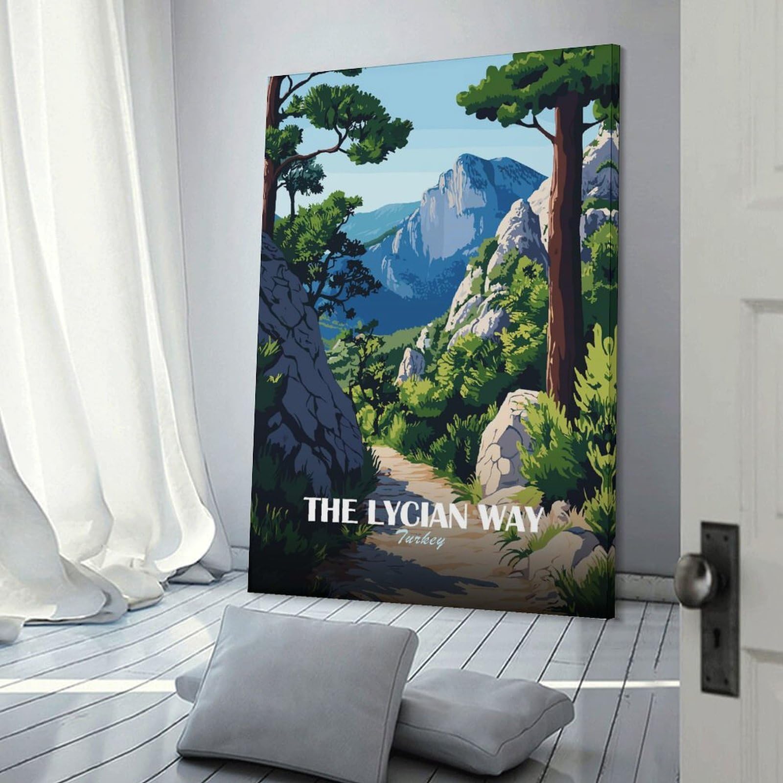 Junmoney Wall Picture Print The Lycian Way, Turkey, 24x36inch(60x90cm), for Living Room, Bedroom, Office Or Hallway, A Flexible Wall Accent for Shared Spaces