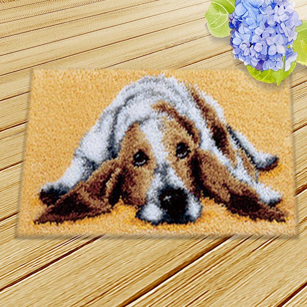 bnf® 1 Set Pattern Latch Hook Rug Kits with Tools DIY Home Ornaments Dog Crafts | Needlecrafts & Yarn | Rug Making | Latch Hooking | Latch Hooking Kits-image-29
