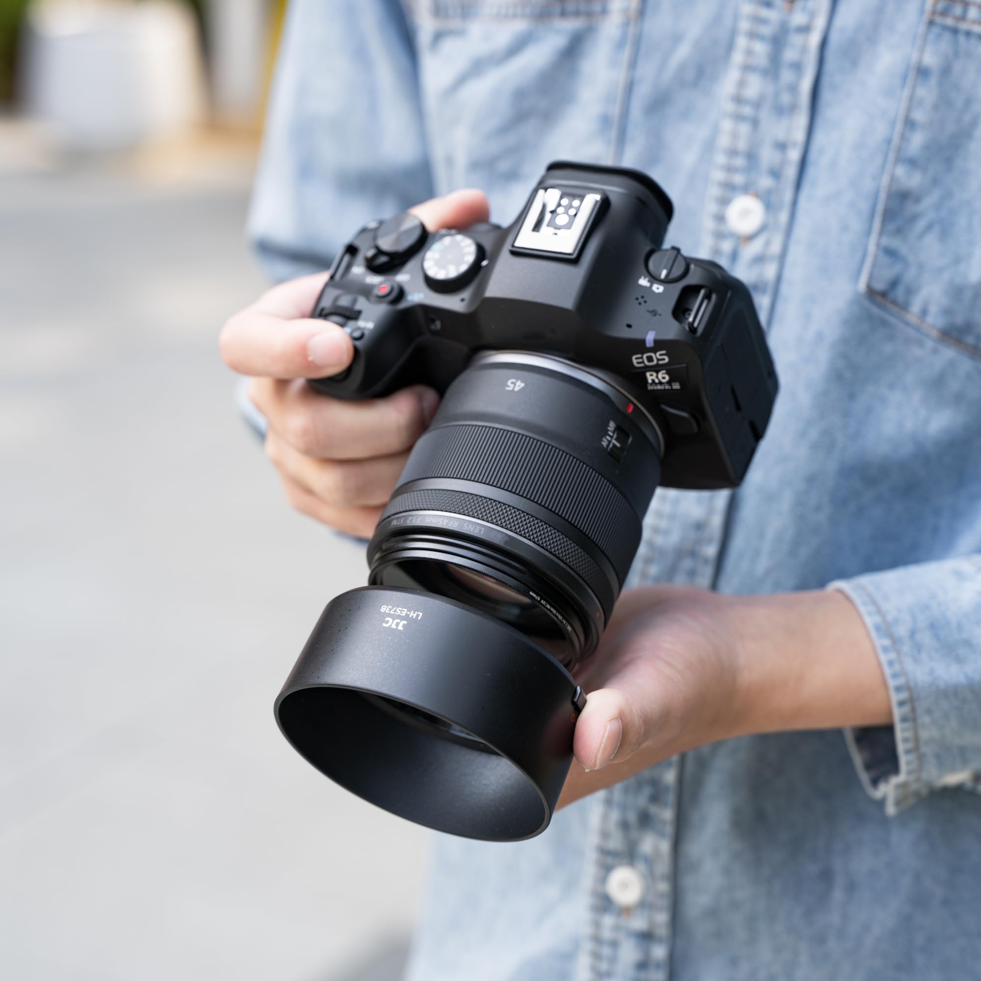 Canon RF 45mm F1.2 STM＋ES-73Bレンズフード付き新品 Canon RF 45mm F1.2 STM Lens