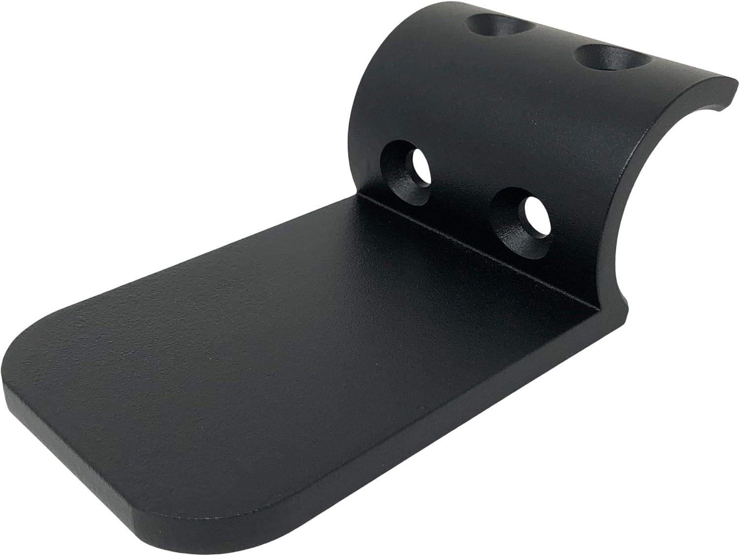Fishmaster Universal Mounting Bracket for Boat Antenna and Navigation Light, 1.9" OD Tube Compatible - Powder Coated Black