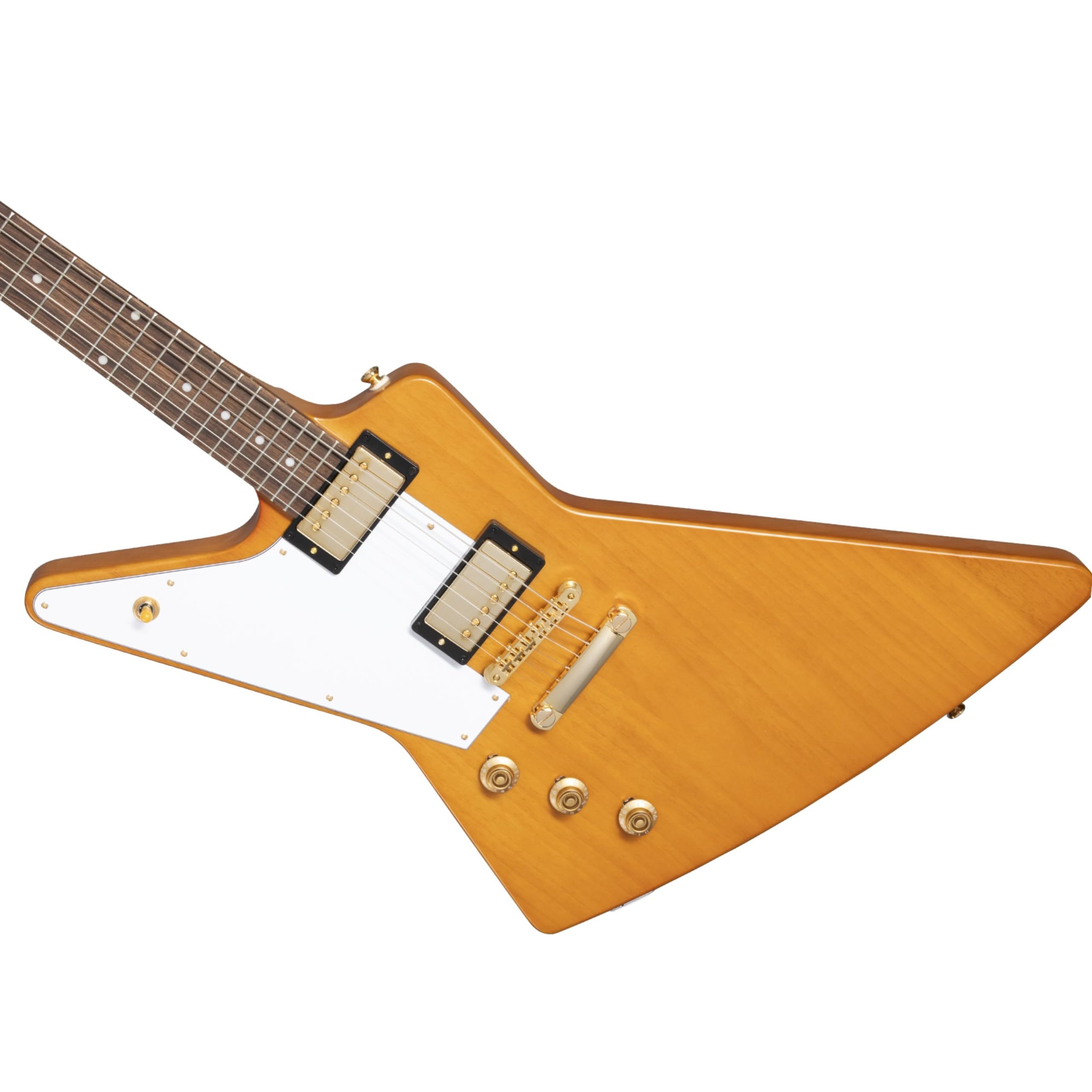 Amazon.com: Epiphone 1958 Explorer Lefty, Aged Natural White