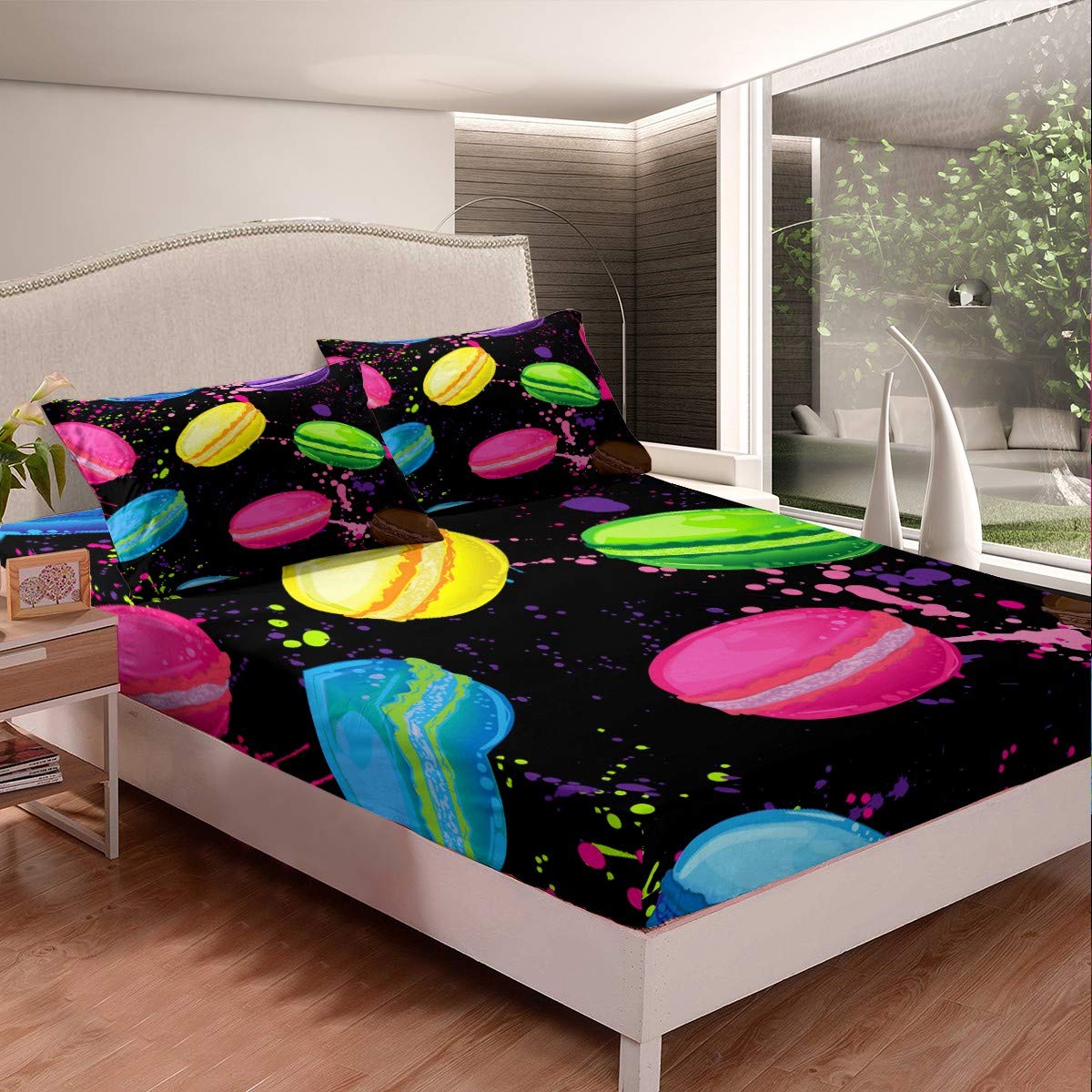 Set Biancheria Da Letto 6 Pezzi Per Ragazze DORCAS Con Farfalle - Microfibra Morbida, Piumone 200x228, Lenzuolo Con Angoli, Federe, Regalo Cameretta - 2