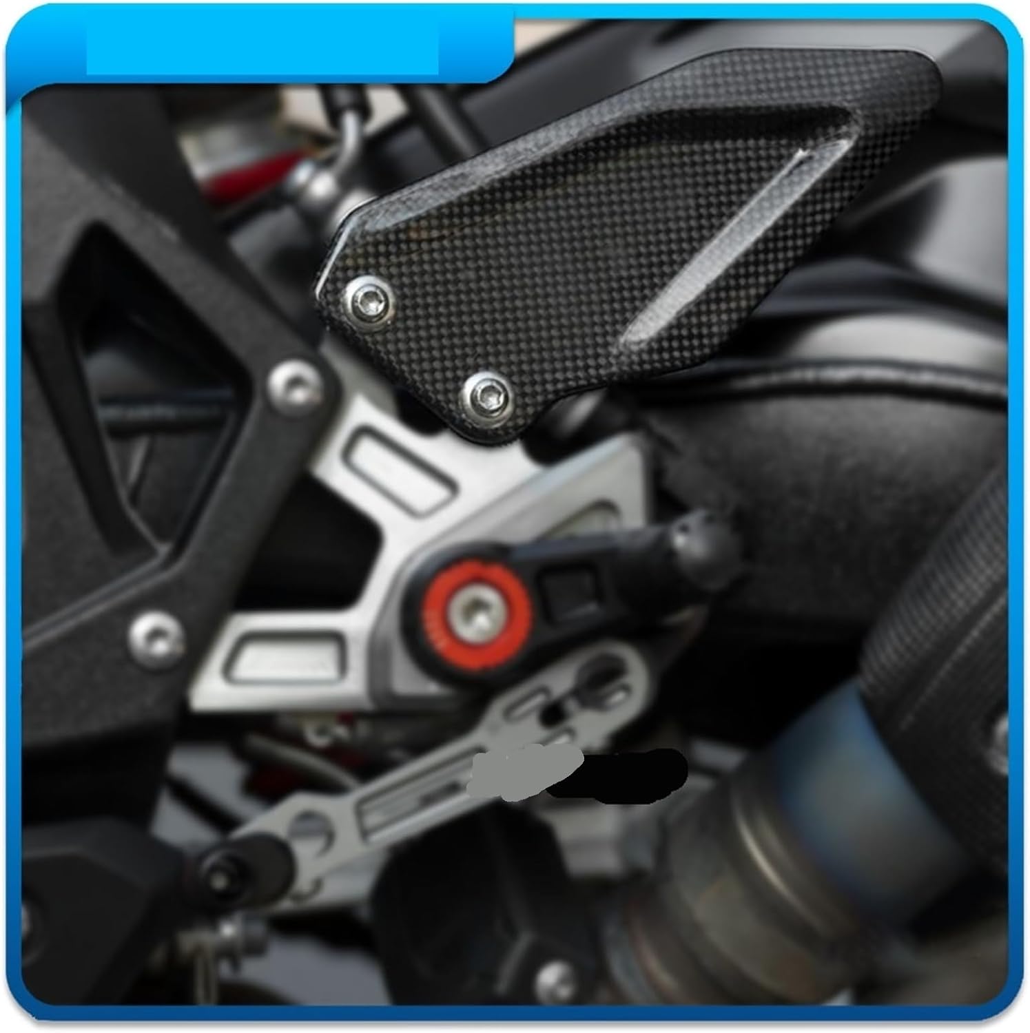 Carbon Fiber Footpeg Wings Compatible With M/W S1000RR 2015-2018 Accessories Heel Guard Protector Fairing Kit(Twill Glossy)