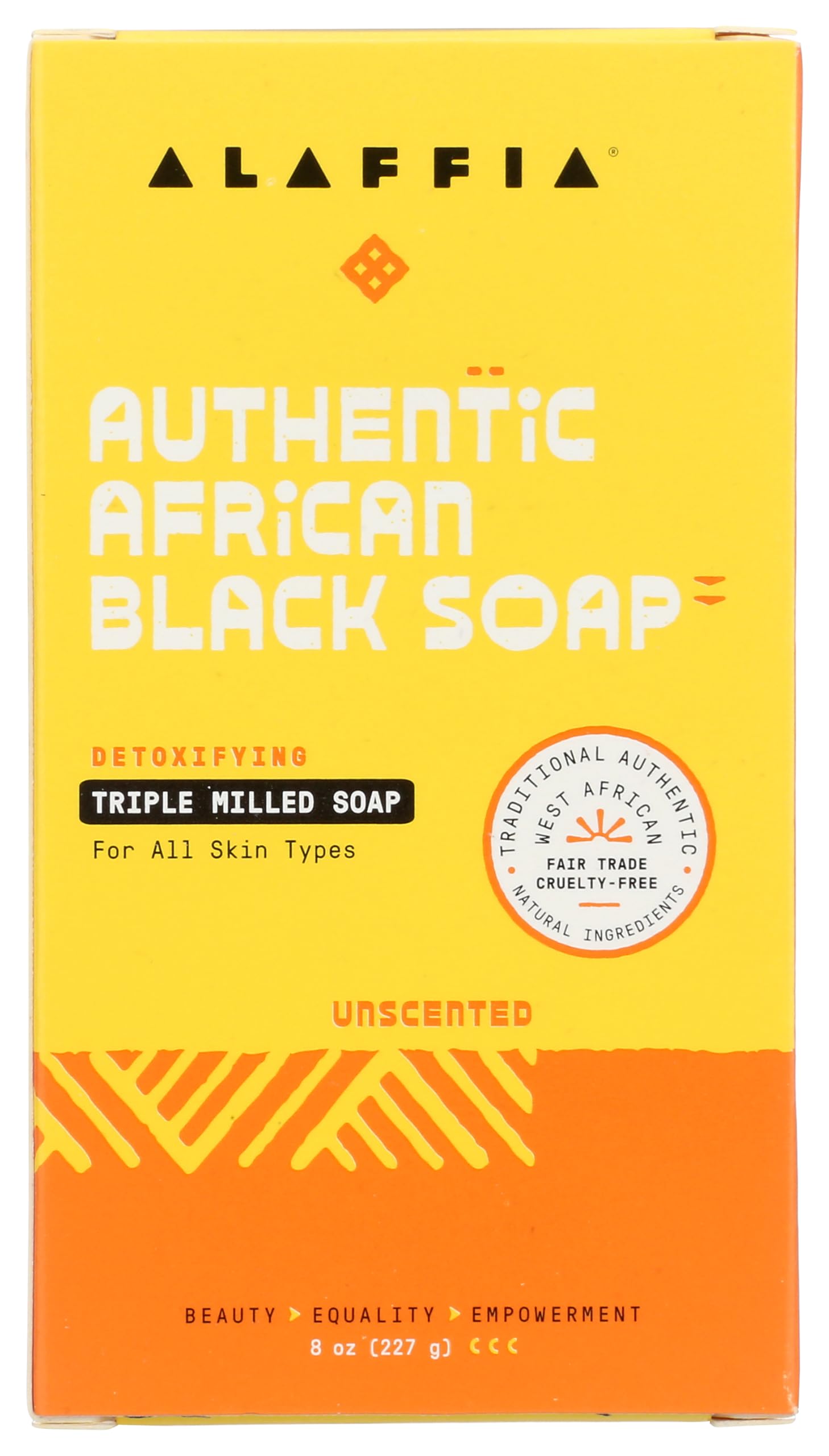Alaffia Authentic African Black Bar Soap 8 OZ