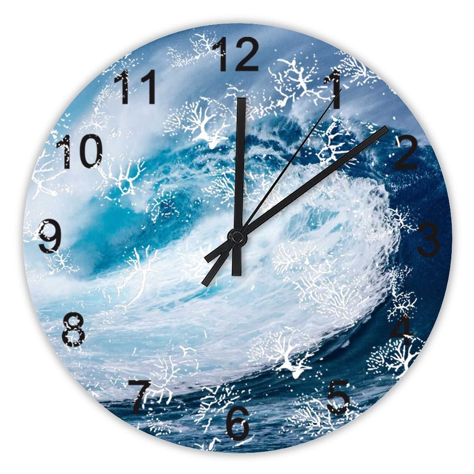 Horloge murale silencieuse 40,6 cm grande pendule décorative salon fonctionne à pile