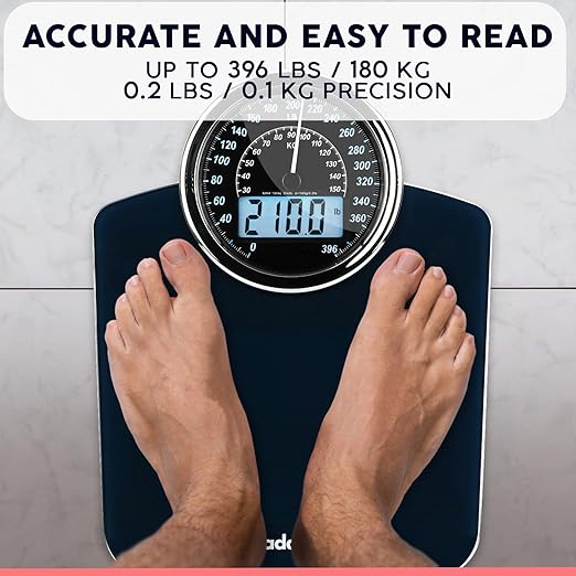 Báscula de Baño Híbrida Adamson 2 en 1 Analógica y Digital para Peso Corporal hasta 400 lbs miniatura 4