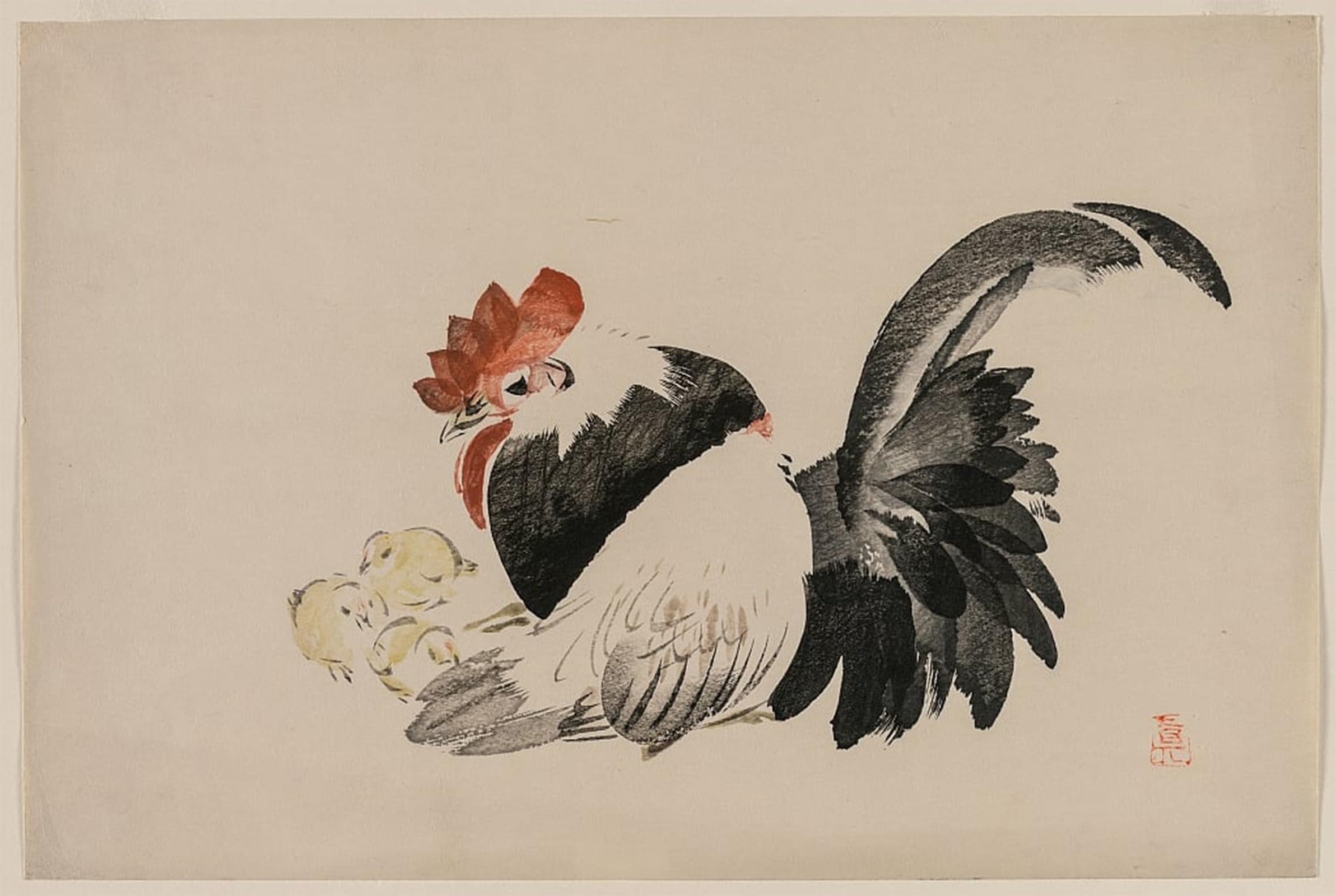 Cuadro de lienzo de Shibata Zeshin para decorar un dormitorio elegante con arte japonés 5