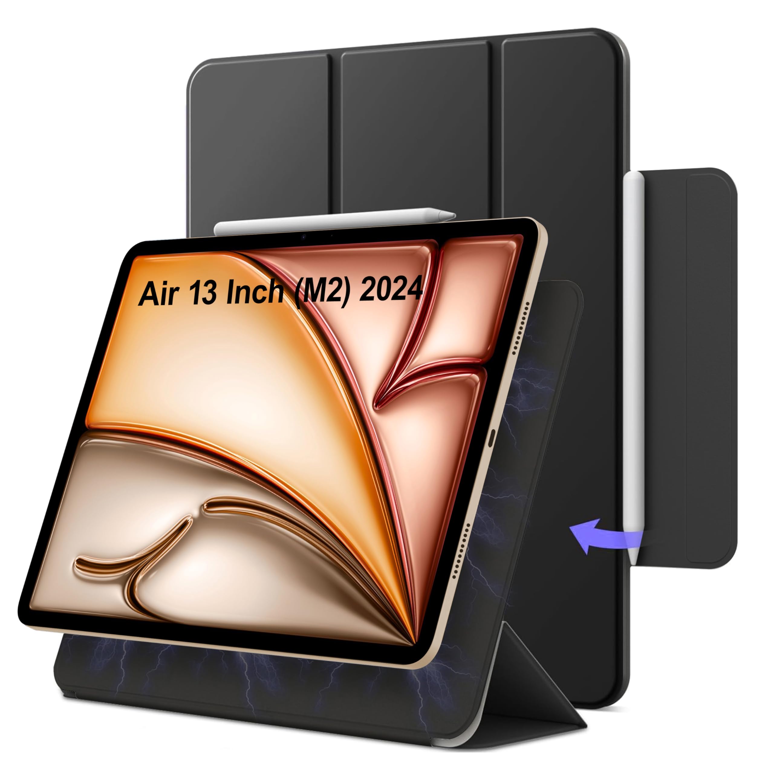 See full amazon price history chart for TGK Slim Trifold Magnetic Case for iPad Air 13 Inch M2 2024 Cover Magnetic Attachment with Auto Wake/Sleep (Black) TGK Slim Trifold Magnetic Case for iPad Air 13 Inch M2 2024 Cover Magnetic Attachment with Auto Wake/Sleep (Black) (B0DH2YF24W) Amazon Price History, Amazon Price Tracker