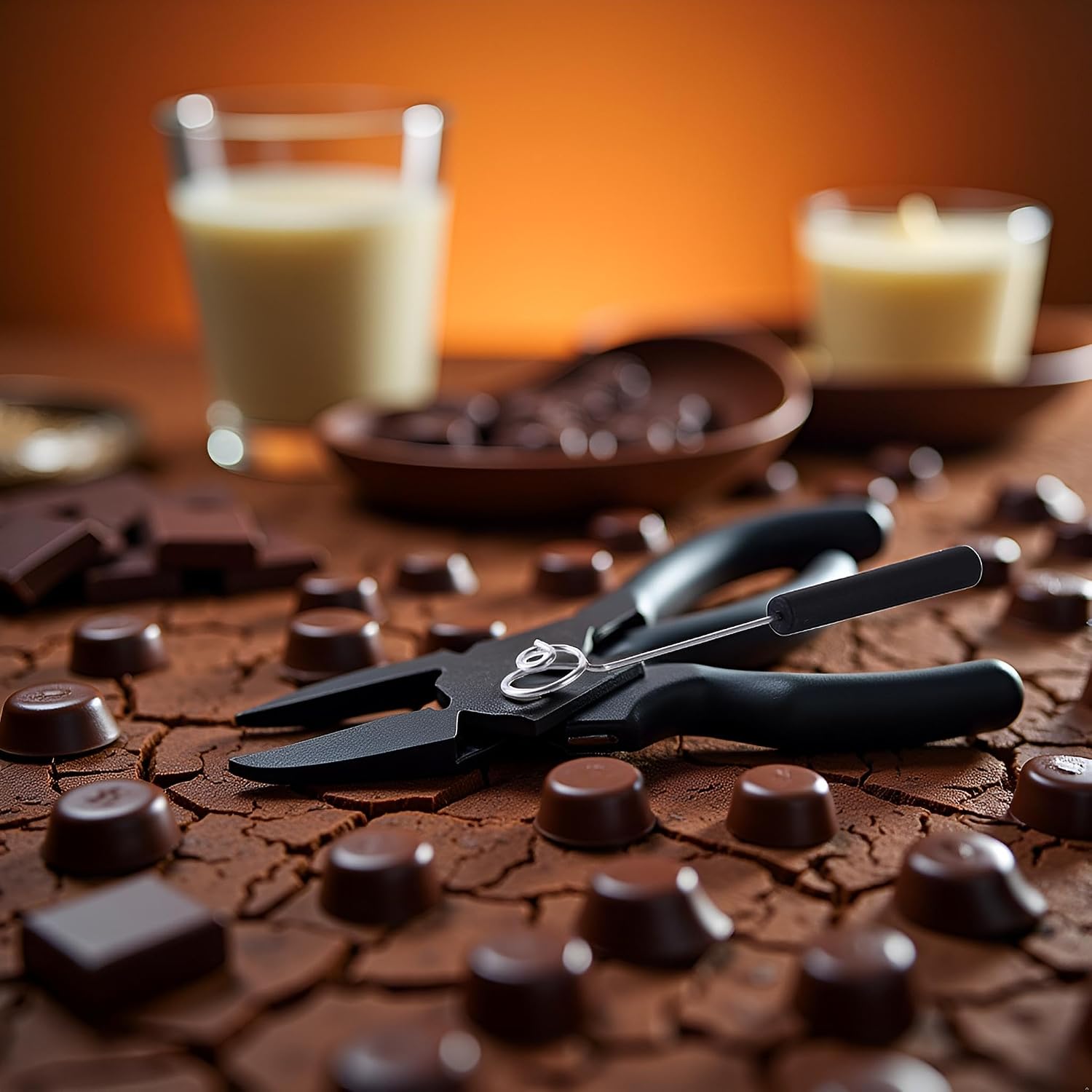 Black Candy Dipping Tools Set Chocolate Dipping Fork Baking Supplies Stainless Steel Fondue Diy Decorating Tools Kitchen Gadget, Fondue Forks, Kitchen Tools and Gadgets