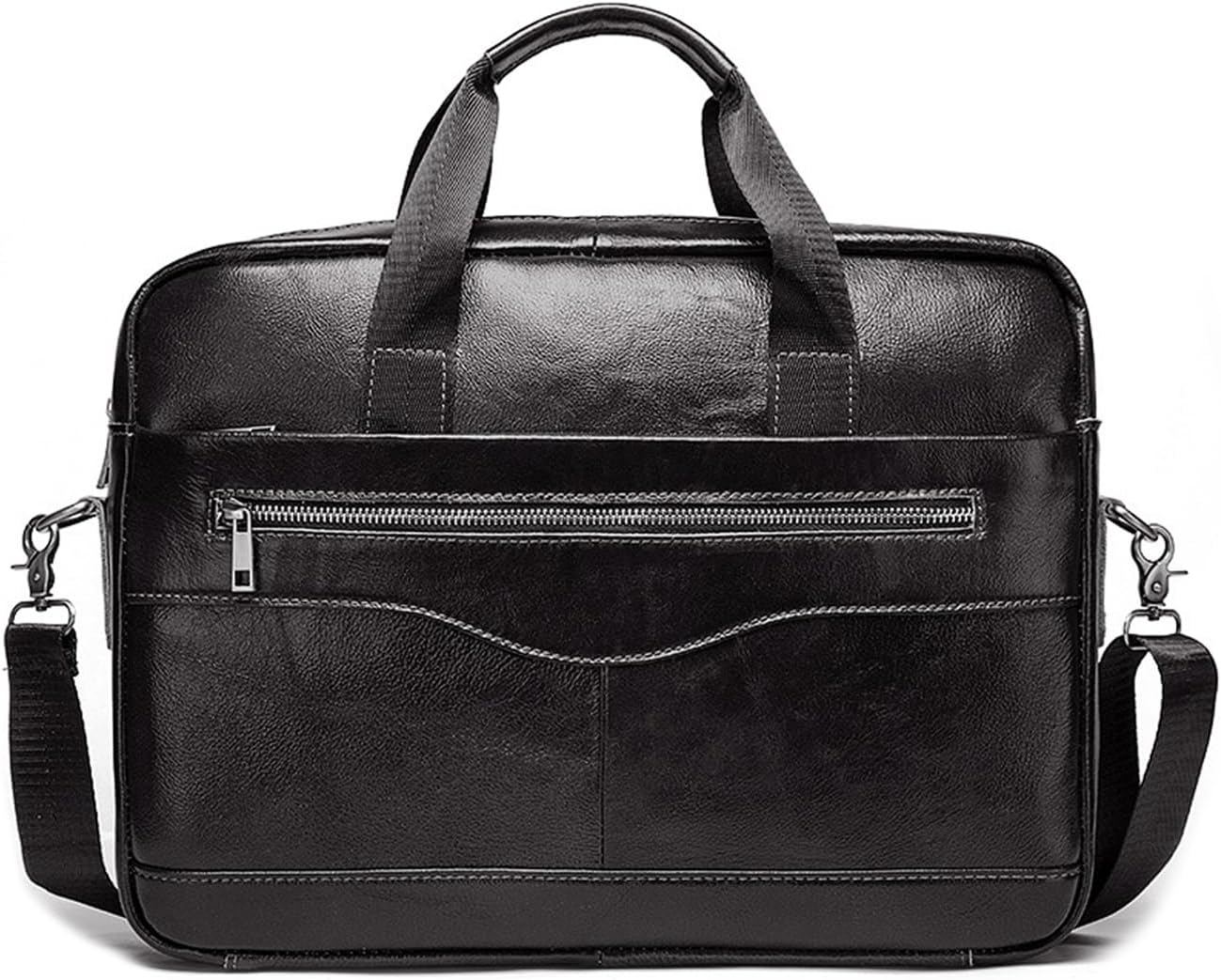 FANDARE Men's Briefcase Vintage Genuine Leather Case fit 15.6 inch Notebook