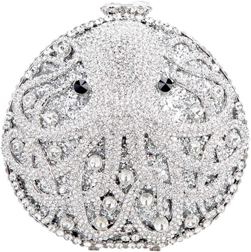 Womens Evening-Bag Chain Rhinestone Ladies Clutch-Purse Wedding Luxury-Handbag Octopus