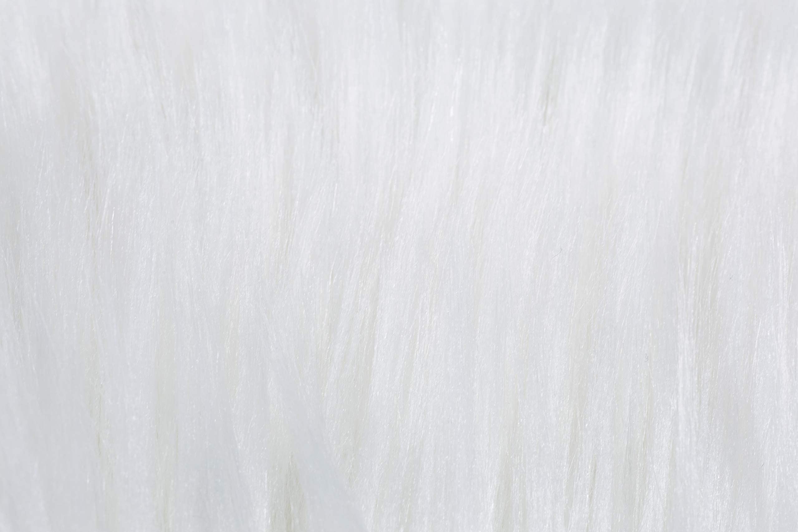 Tapis Shaggy, Tapis en Fausse Fourrure Imitation Peau de Mouton Moelleux Shag Blanket antidérapant Home Floor Decor Rugs (White 80 x 150 cm)