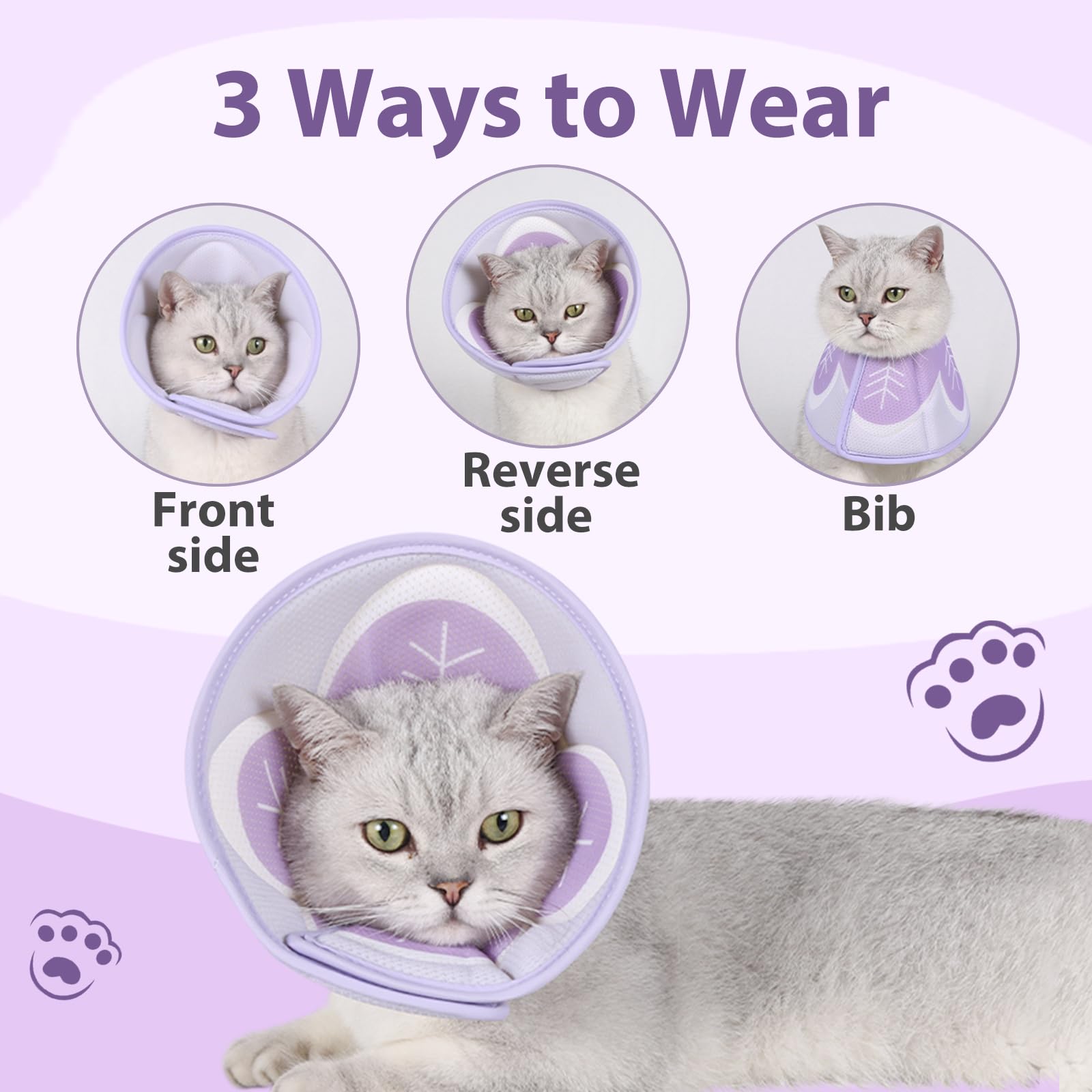 Weicher Katzenkegel-Halsband – Verstellbar, Wasserabweisend, Als Alternative Zum Plastikkegel (Rosa, S)
