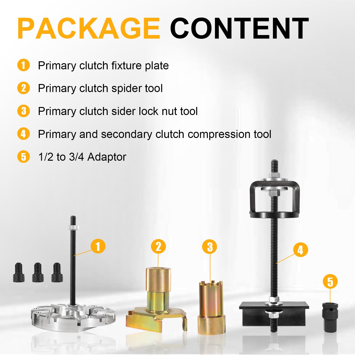 Kit complet d'outils d'embrayage primaire et d'entretien secondaire pour toutes les années Polaris RZR 1000, Ranger 900/1000, Polaris General 1000 et RZR Turbo 2016-2021