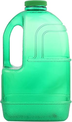 H8O Botella de agua cuadrada sin BPA de 1 galón con tapa de 1.890 in (verde)