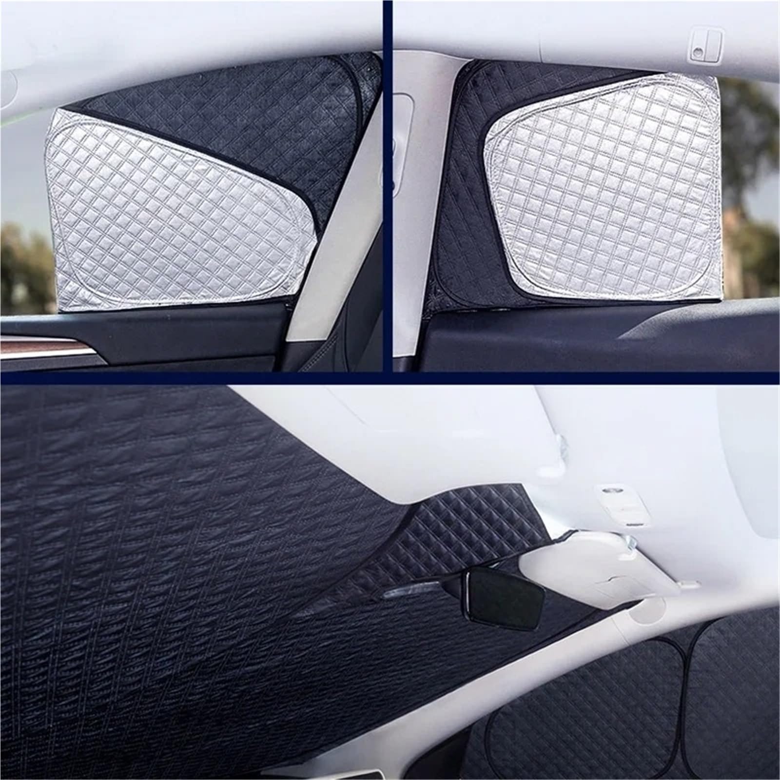 Parasole de Auto per Tesla per Modello 3,Y,S,X 2025-2020 26 Privacy Parasole Finestrino Laterale Tendine Parasole Parabrezza Anteriore Posteriore(X Front Windshield)