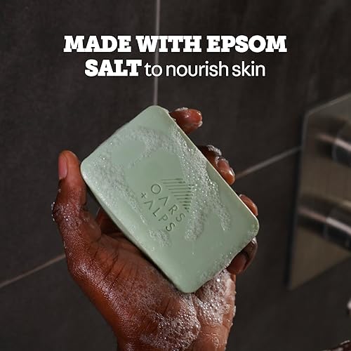 Miniatura 4 de Oars + Alps Epsom Salt - Jabón en barra para hombre, fabricado con ingredientes derivados naturalmente y probado por dermatólogos, vegano y sin