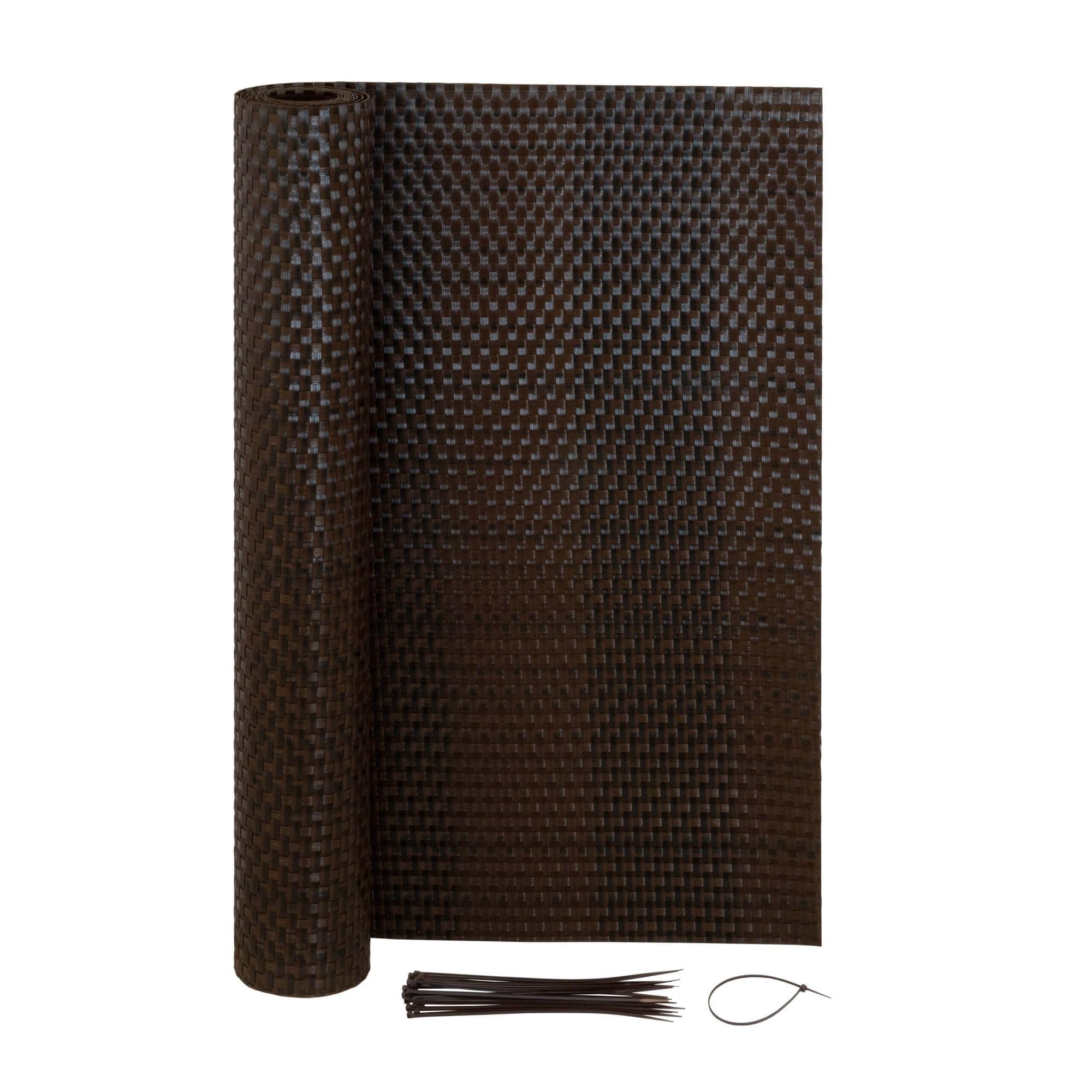 Jardinion Privacy screen mat, rattan look 1 x 3m Brown mix