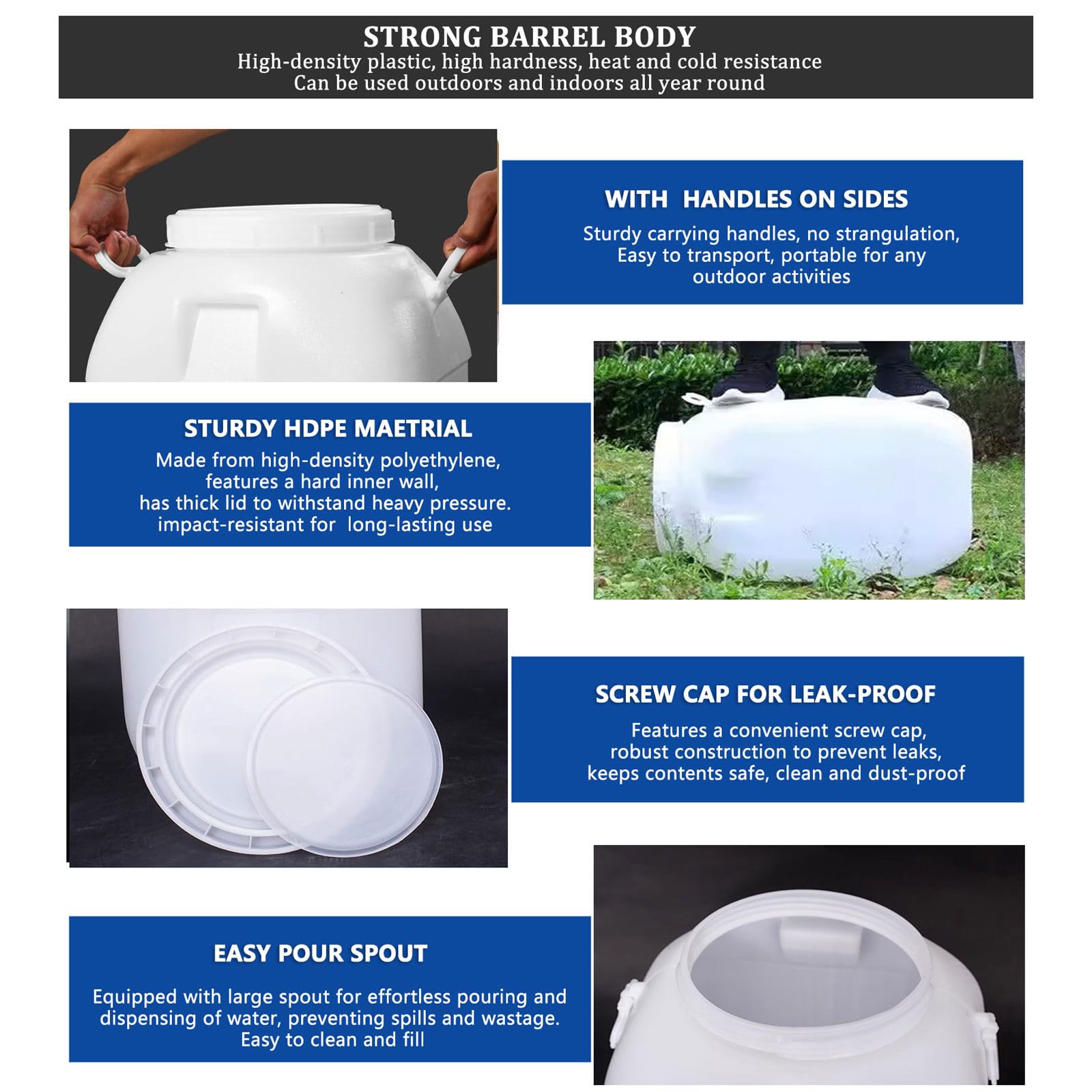 Mangiatoia per Galline 40-50Kg E Abbeveratoio per Galline 10L, Plastica Resistente Alimentatore con 10 Porte, Distributore Acqua con 8 Tazze per Pulcini Anatre Oche(Color:Bianco)
