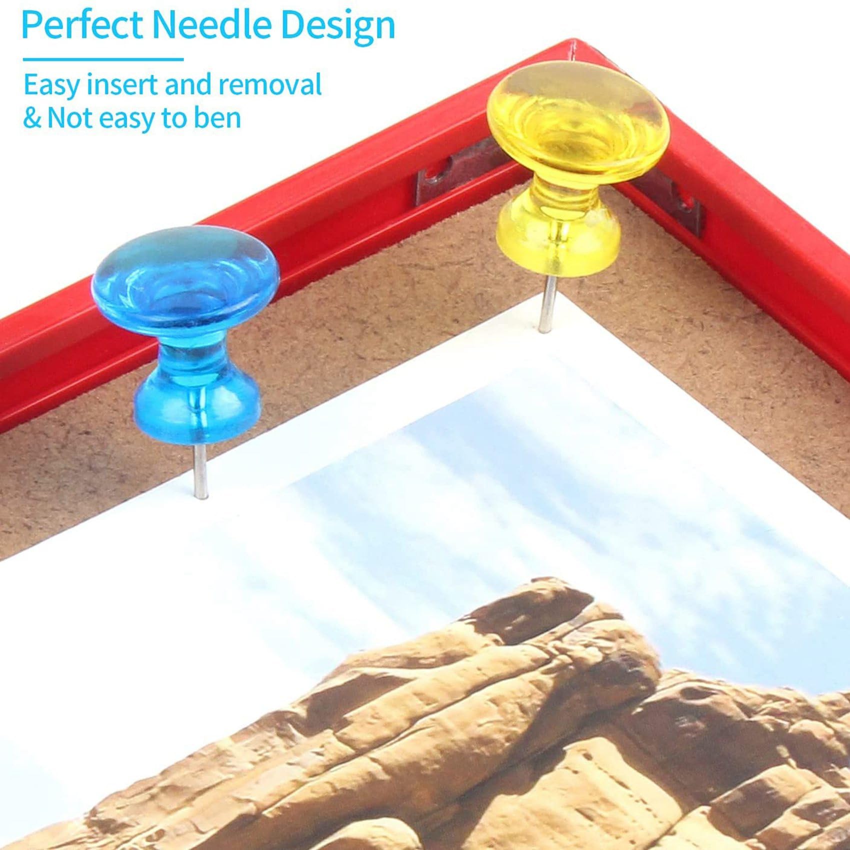 Riesige Druckstifte 1000er-Pack Große Reißnägel für Pinnwände Aus Korktafel mit Kunststoffgehäuse
