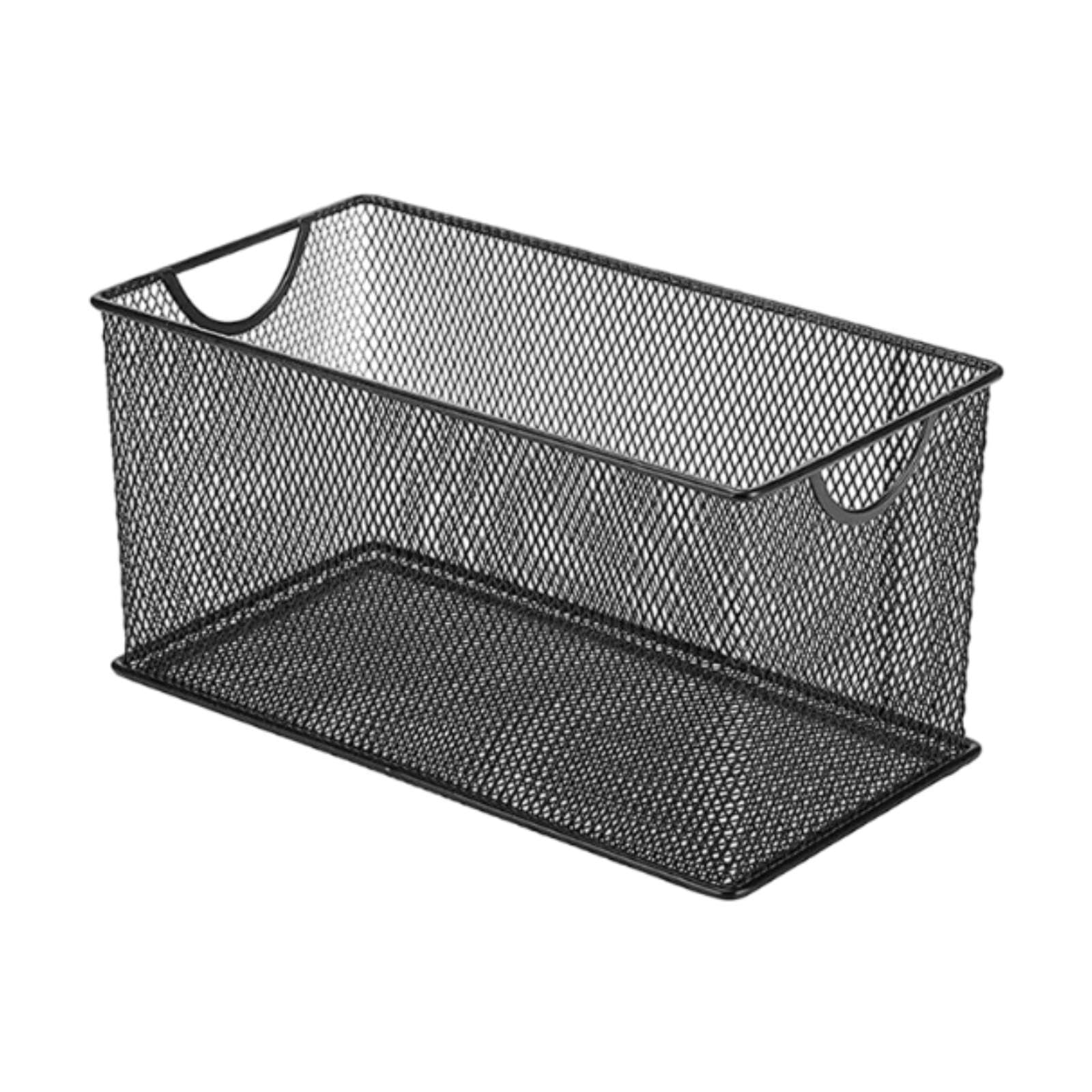 CALANDIS® Mesh Open Storage Bin Rectangle Countertop Basket for Shelves Kitchen Picnic Black | Storage Bins & Baskets | Home Organization | Household Supplies & Cleaning-image-45