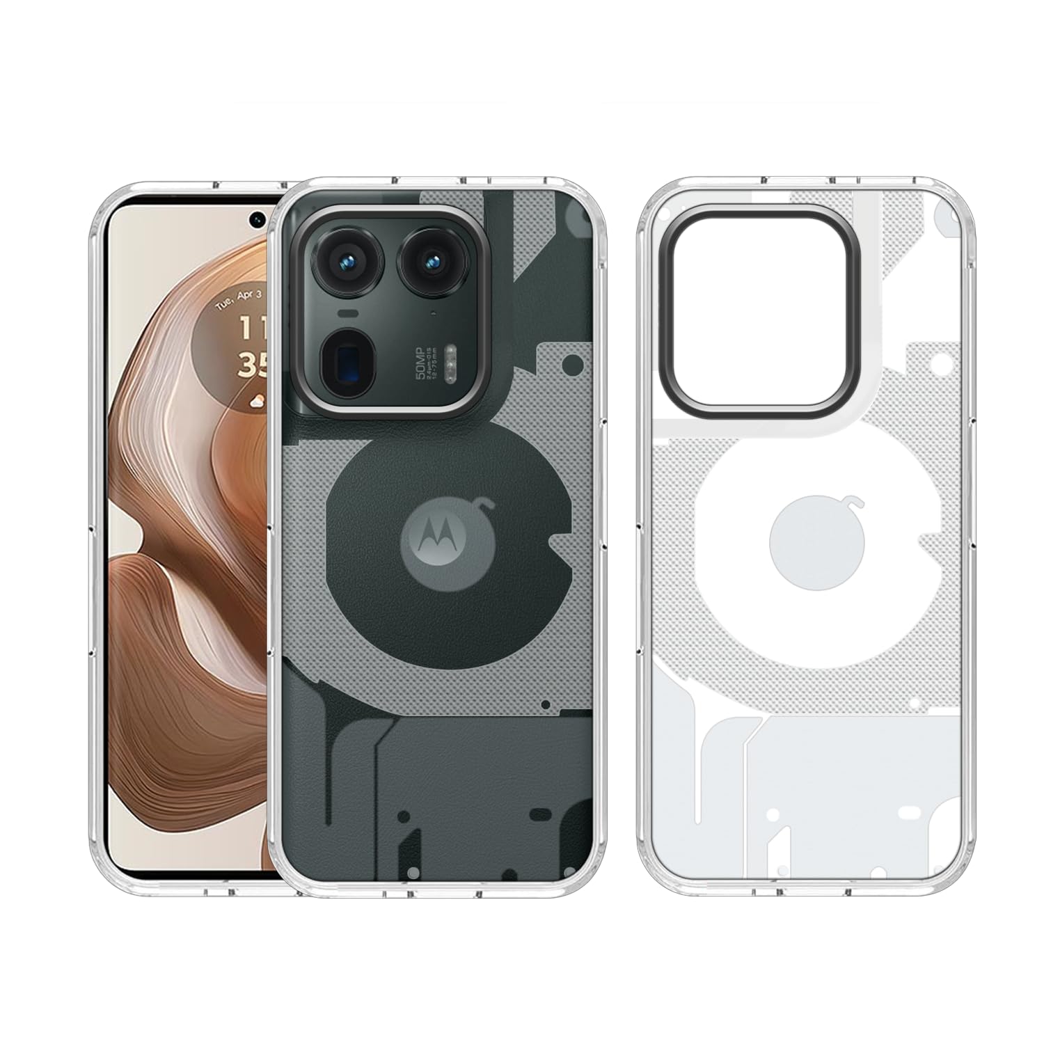 HELLO ZONE Motorola Moto Edge 50 Ultra 5G Designer Matte Finish Soft Transparent Back Cover Back Case Cover (B0DF2VB6YB) Amazon Price History, Amazon Price Tracker
