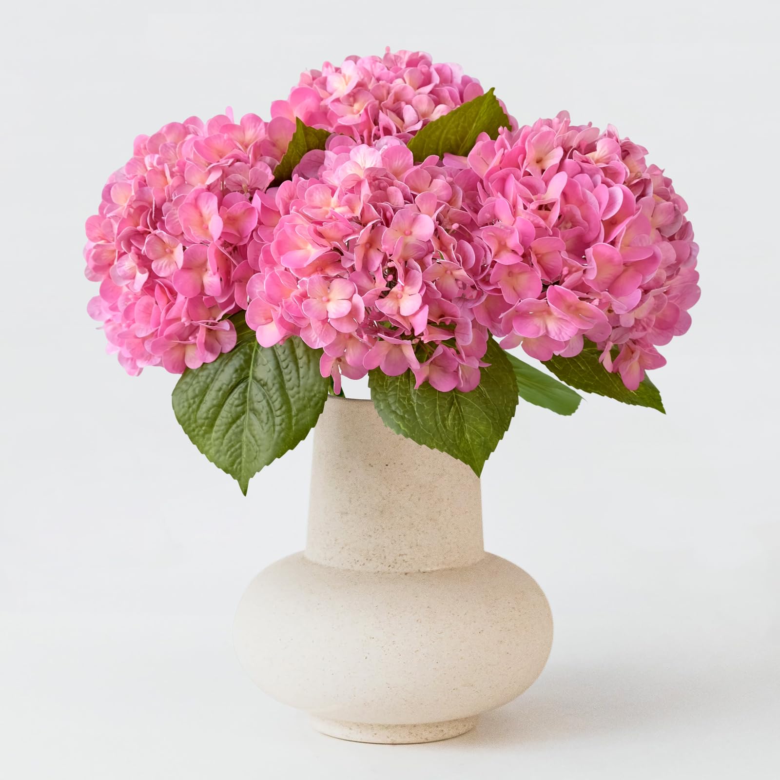 ZYTUYO Bright Pink Real Touch Hydrangeas