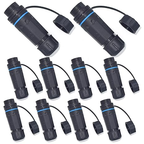 5PCS IP68 Waterproof RJ45 Connectors - CAT6A Ethernet Couplers For Outdoor Network Cables