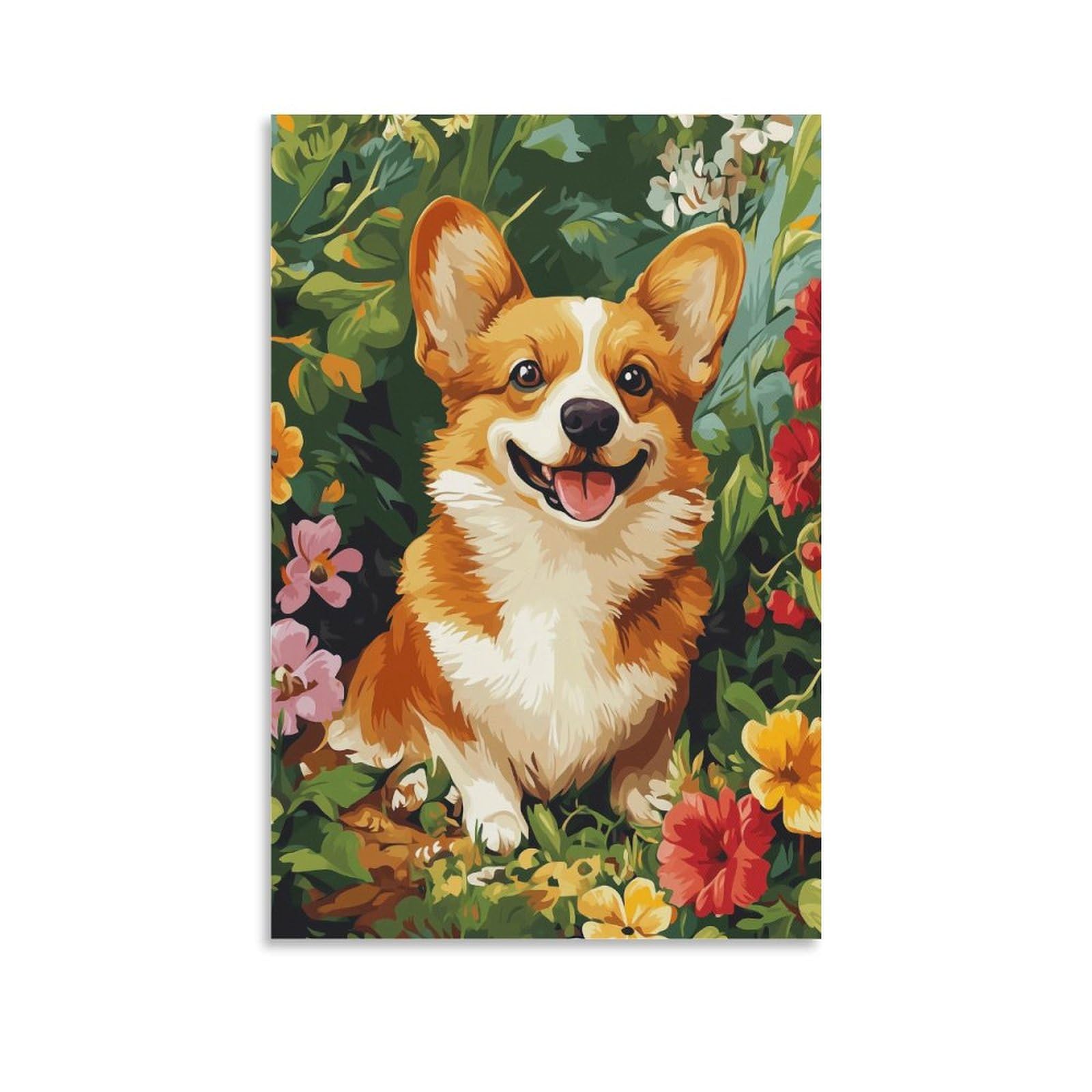 Pintura poster Corgi para decorar paredes de dormitorios modernos 50x75 cm 6