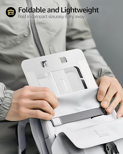 Miniatura 3 de Urmust Soporte ajustable para computadora portátil, soporte de aluminio portátil para computadora portátil, plegable, soporte ergonómico para